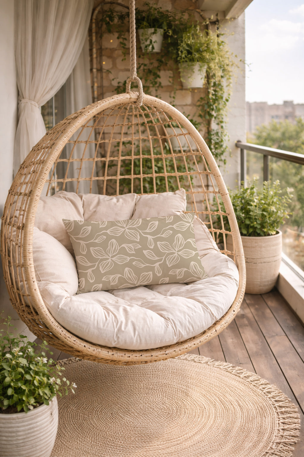 Evmila Soyut Desenli Kırlent Kılıfı