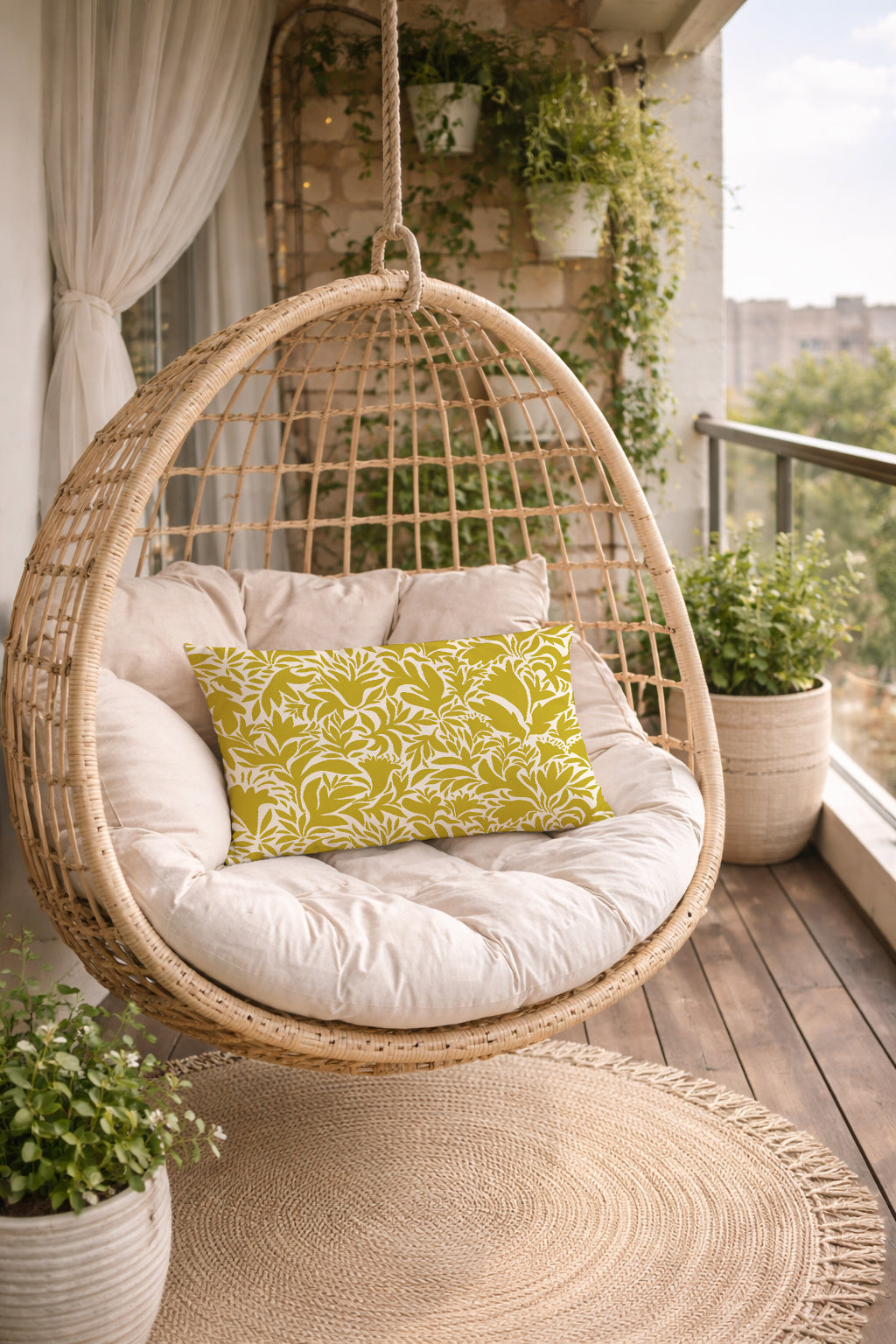 Evmila Soyut Desenli Kırlent Kılıfı