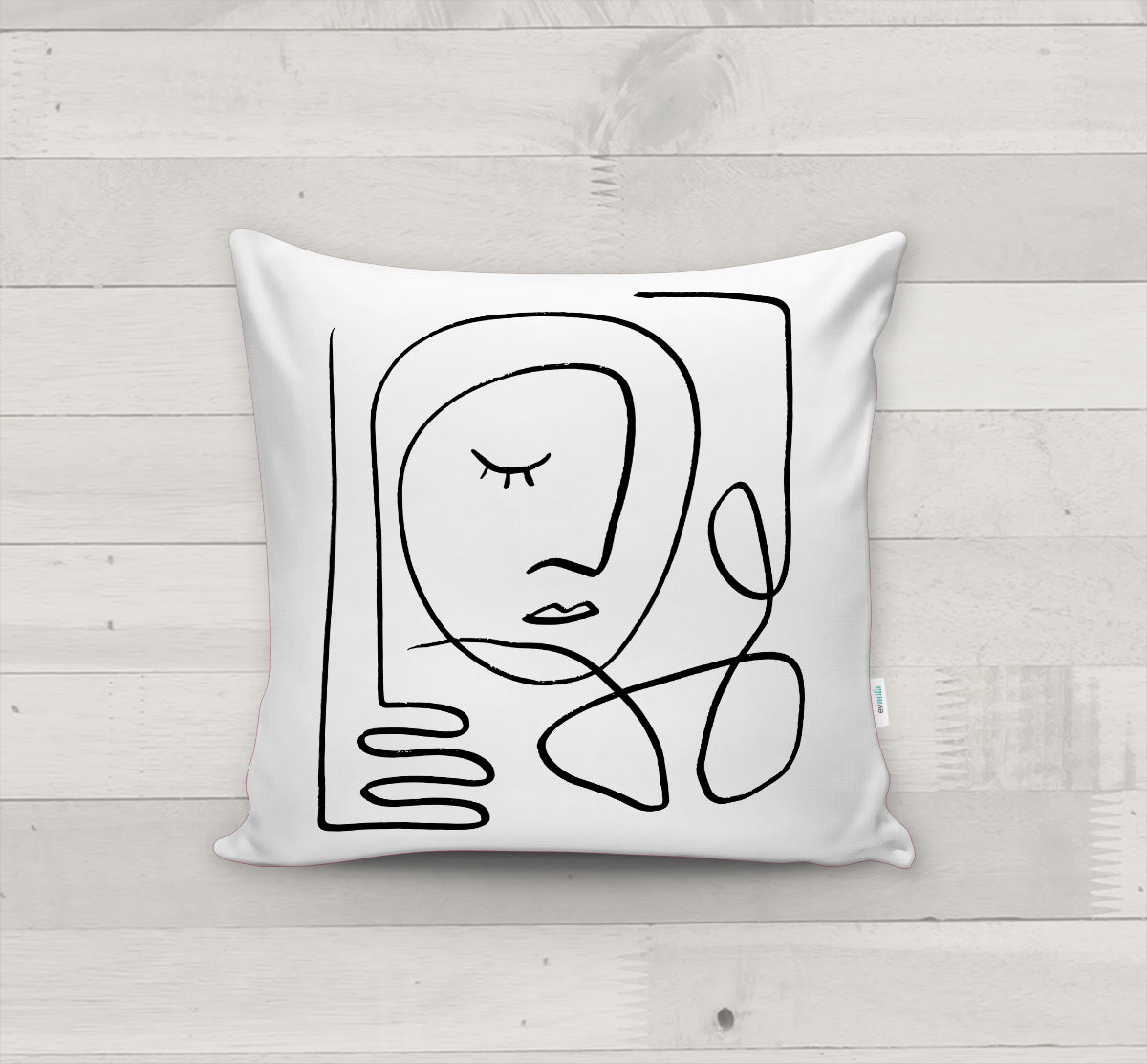 Evmila Soyut Desenli Kırlent Kılıfı