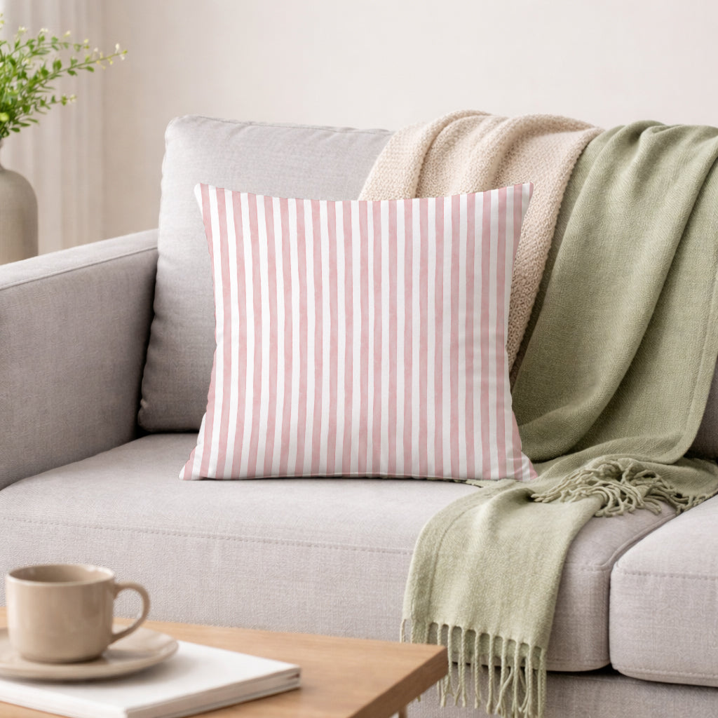 Evmila Çizgili Desenli Kırlent Kılıfı