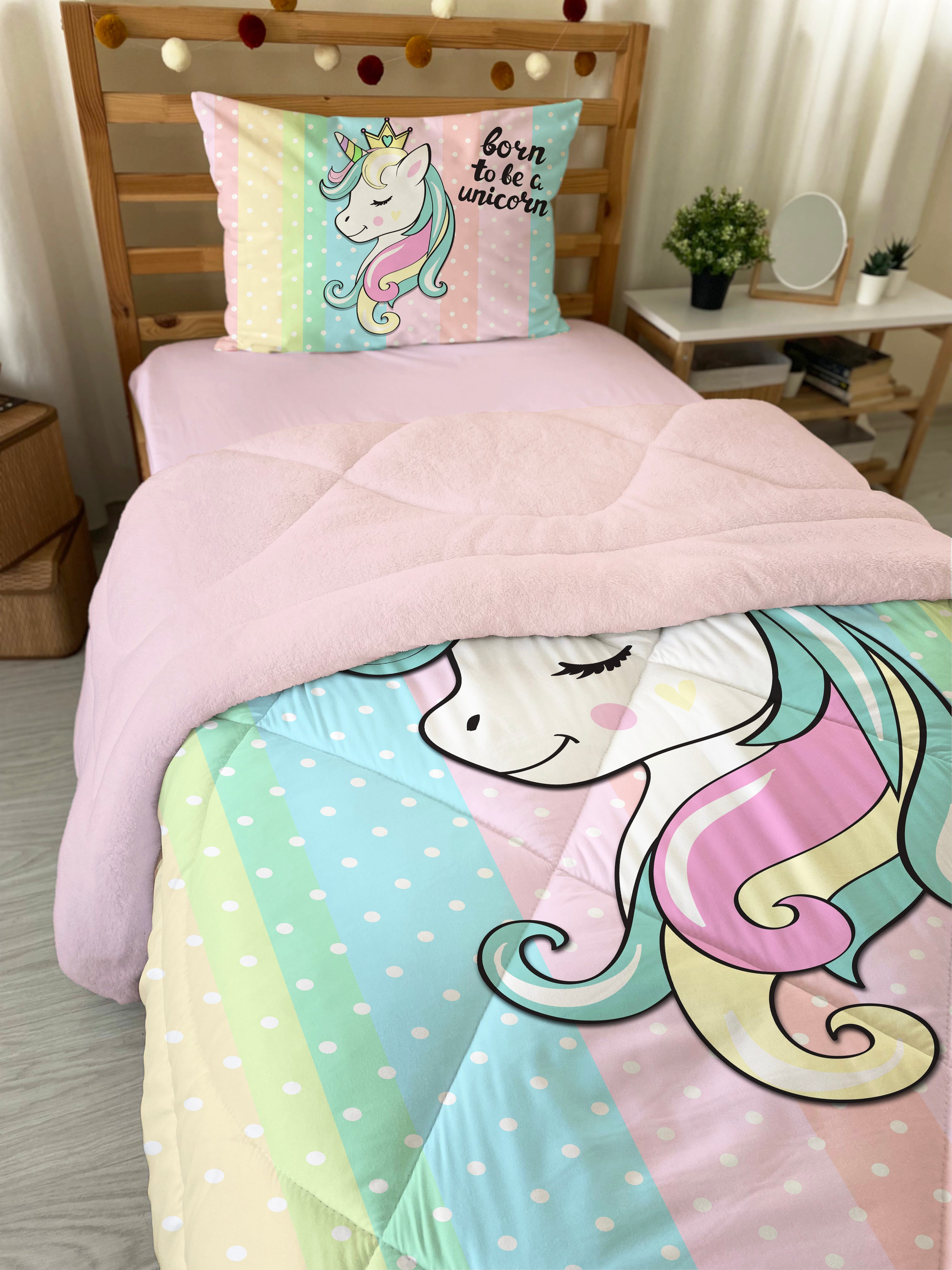 Evmila Bow Tie Patterned Plush Sleeping Set (Pink Plush)