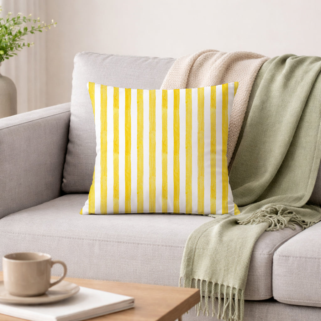 Evmila Çizgili Desenli Kırlent Kılıfı