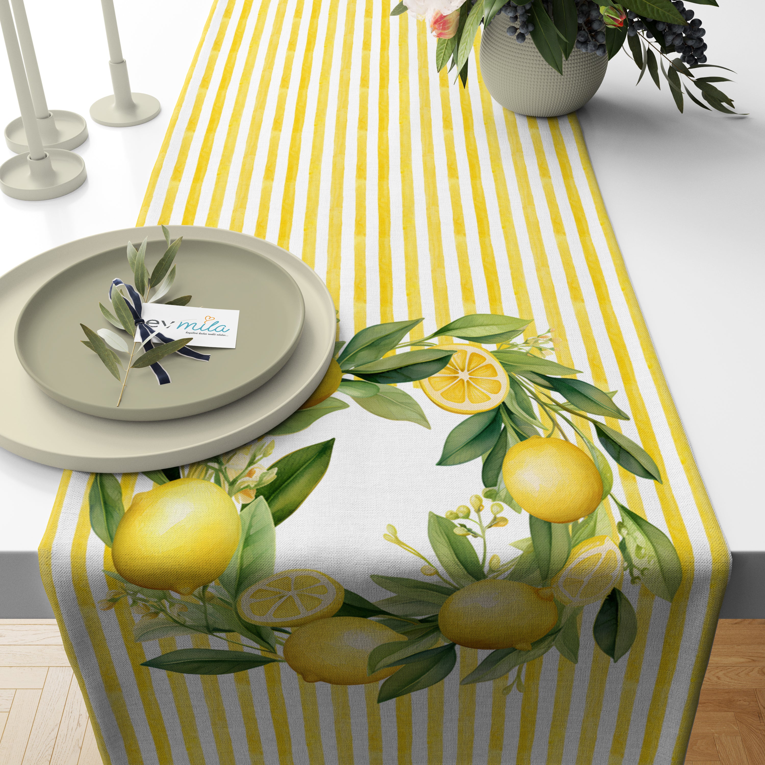 Evmila Limon Desenli Runner Model