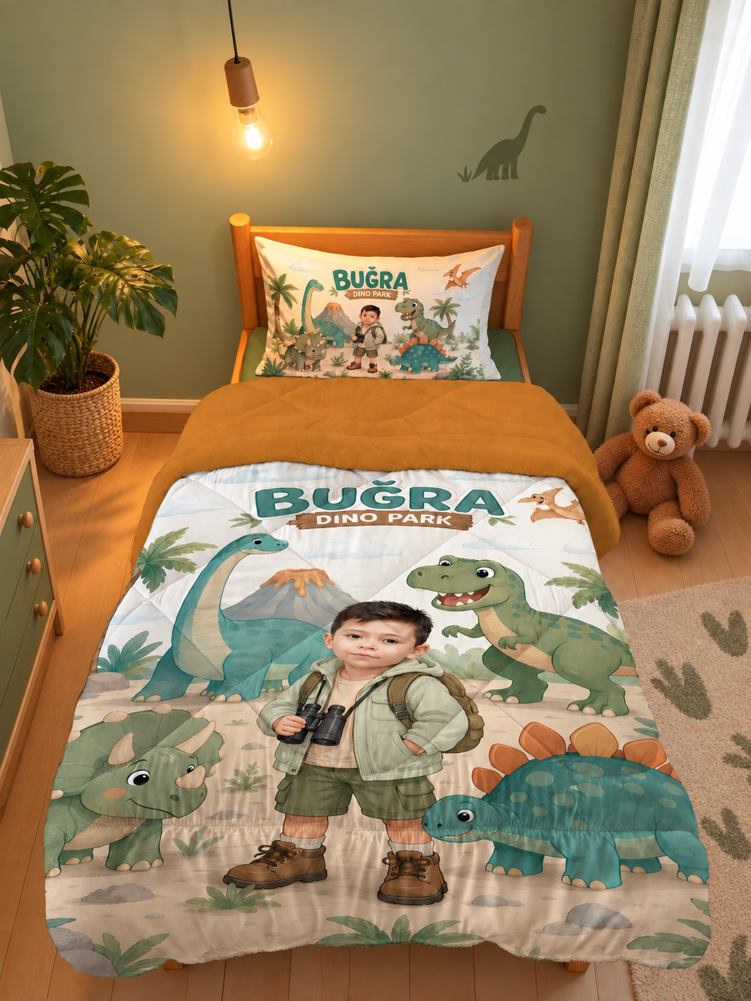 Evmila Cars and Road Patterned Plush Sleeping Set (Gray Plush)