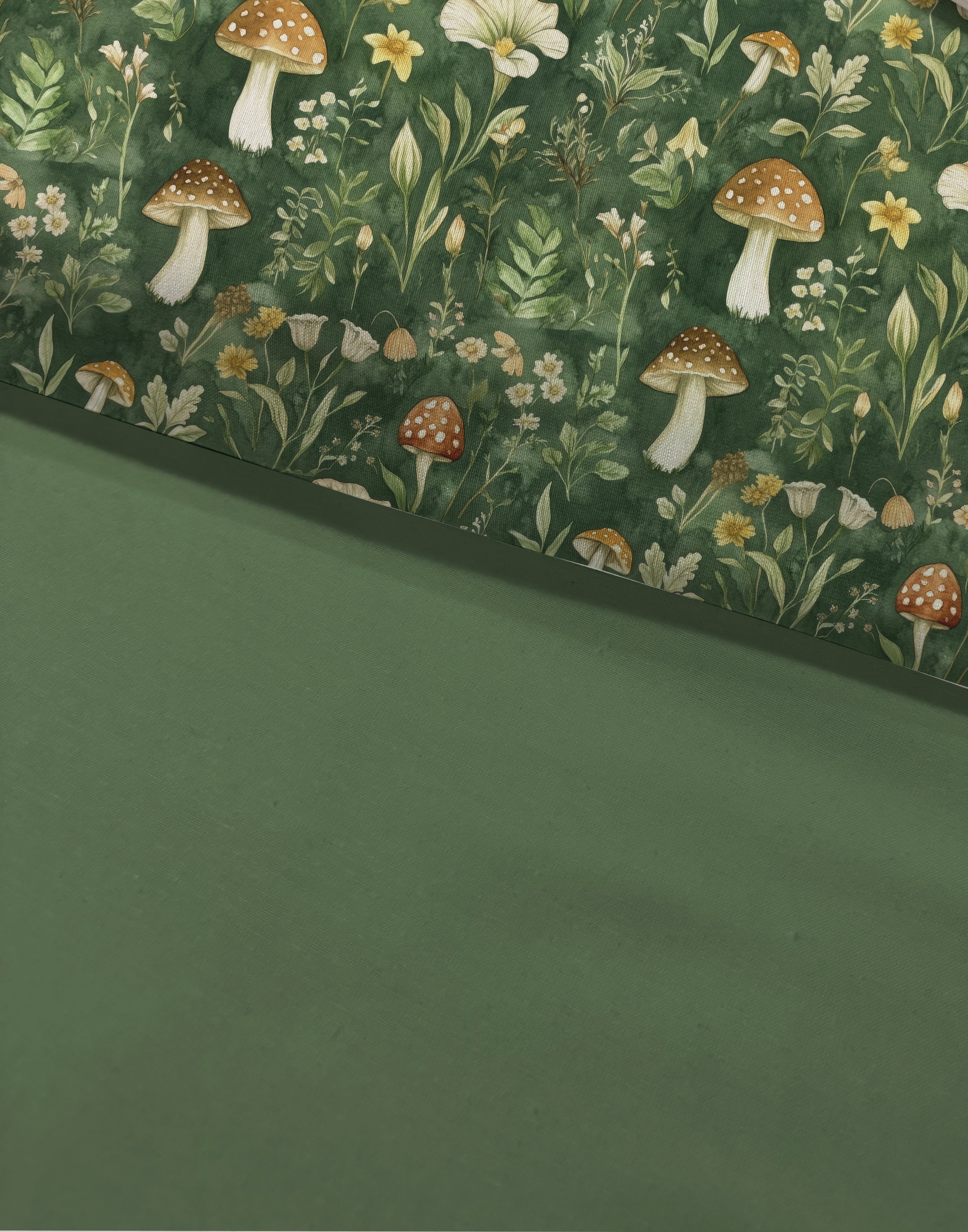 Evmila Minik Mantarlar Desenli Nevresim Takımı