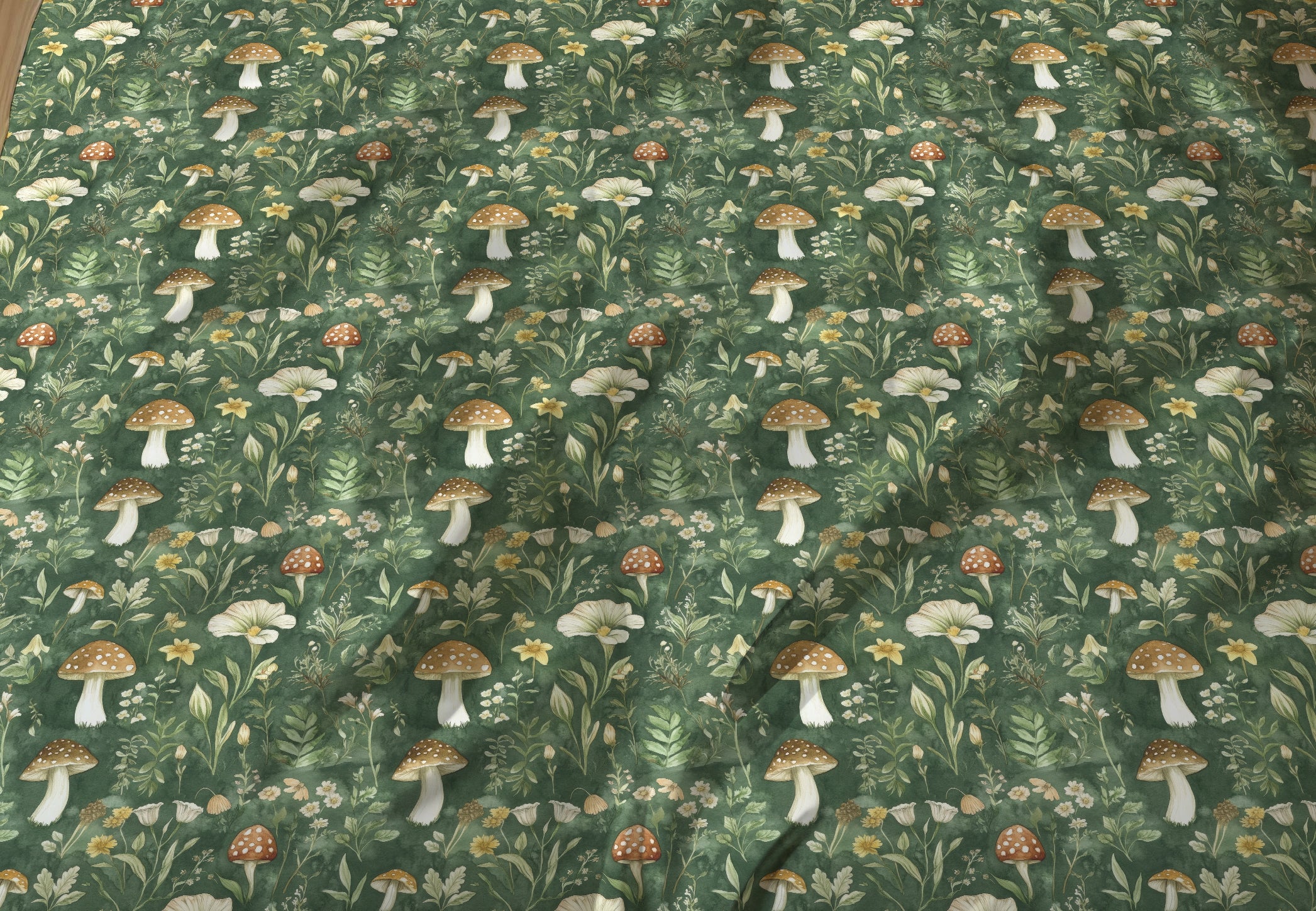 Evmila Minik Mantarlar Desenli Nevresim Takımı