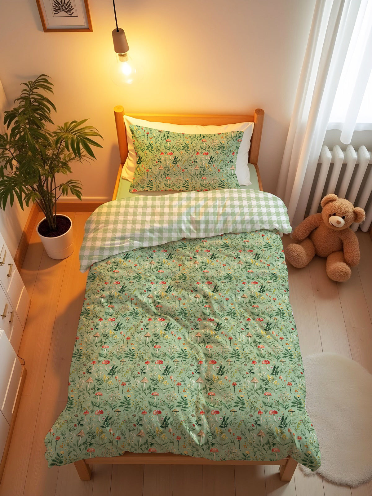 Evmila Astronaut Patterned Duvet Cover Set
