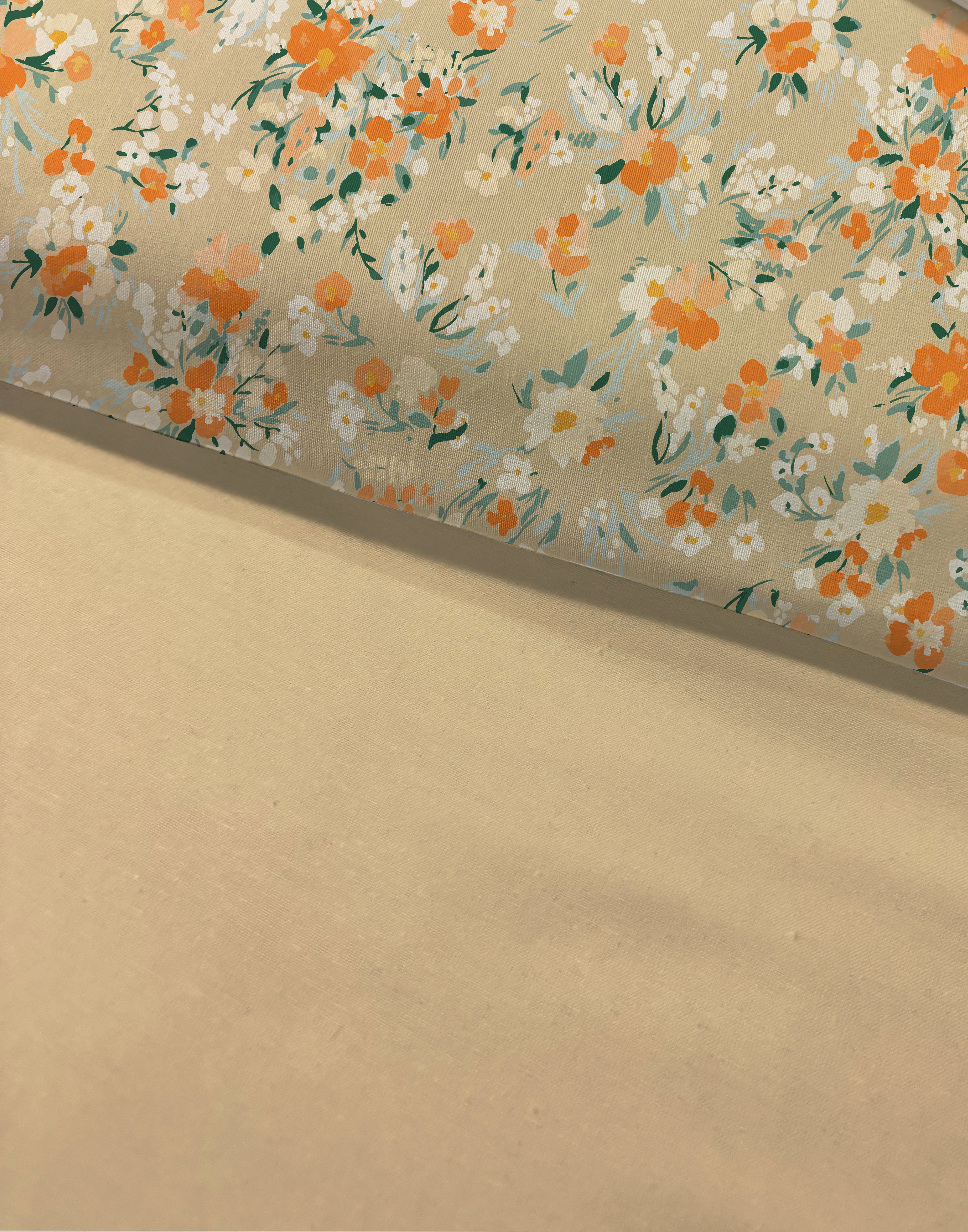 Evmila Çiçek Desenli Nevresim Takım