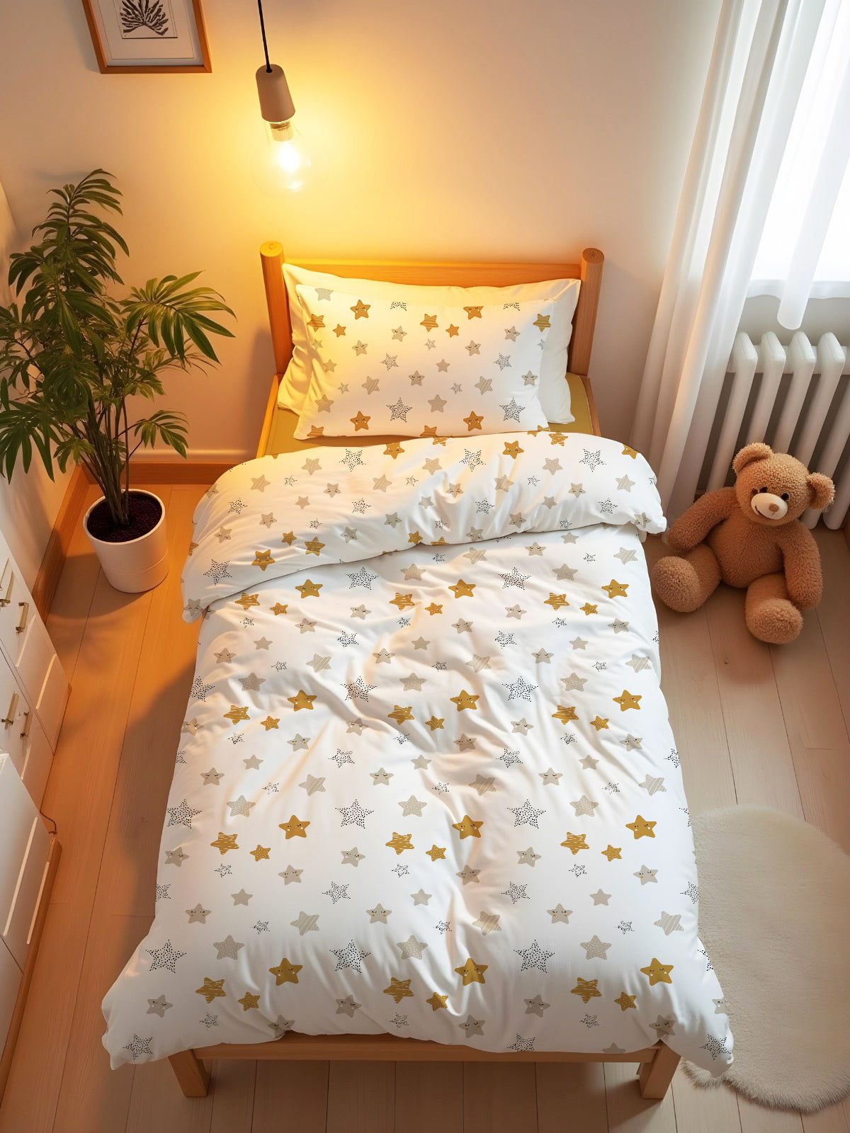 Evmila Yıldız Desenli Nevresim Takım