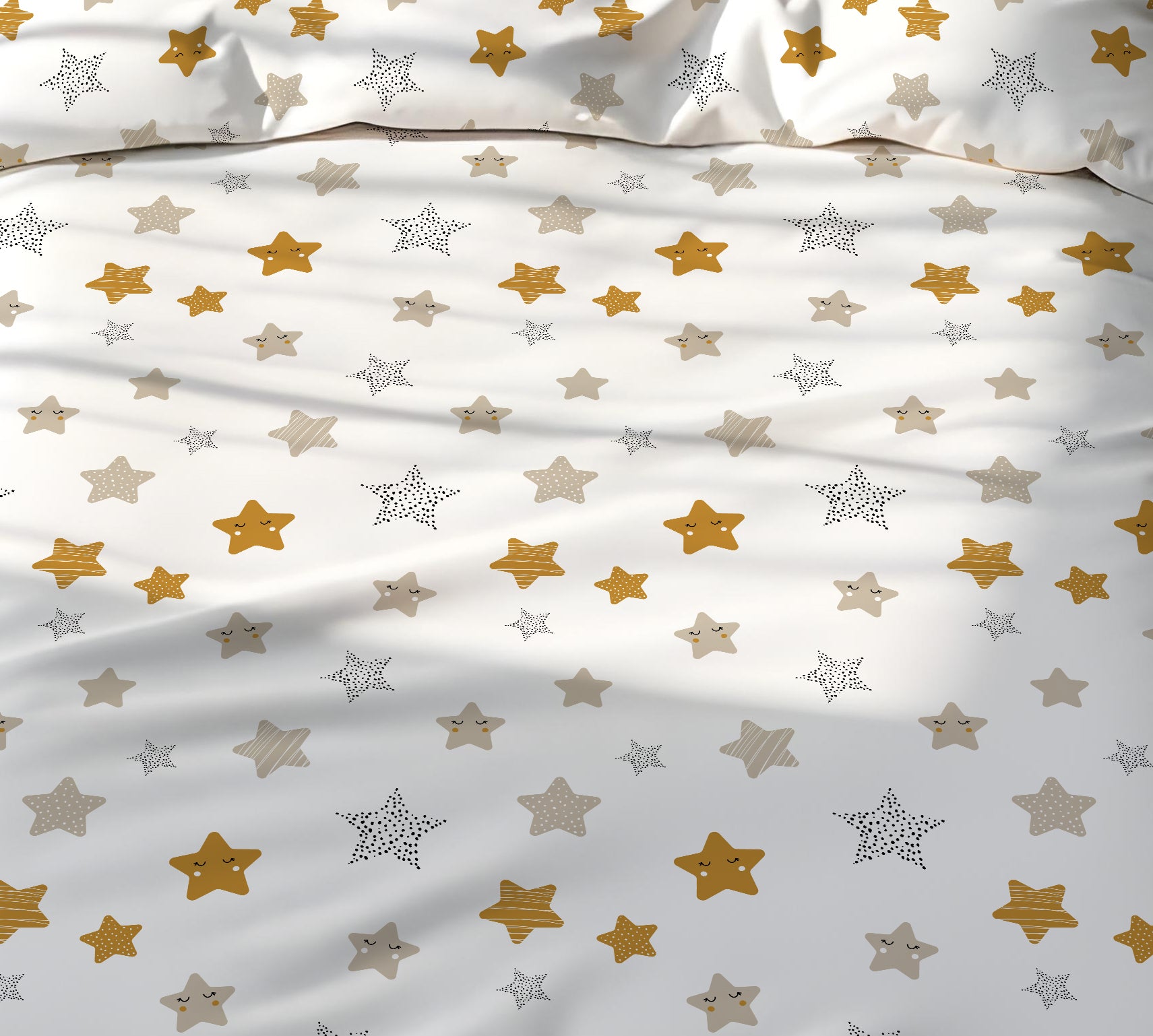 Evmila Yıldız Desenli Nevresim Takım