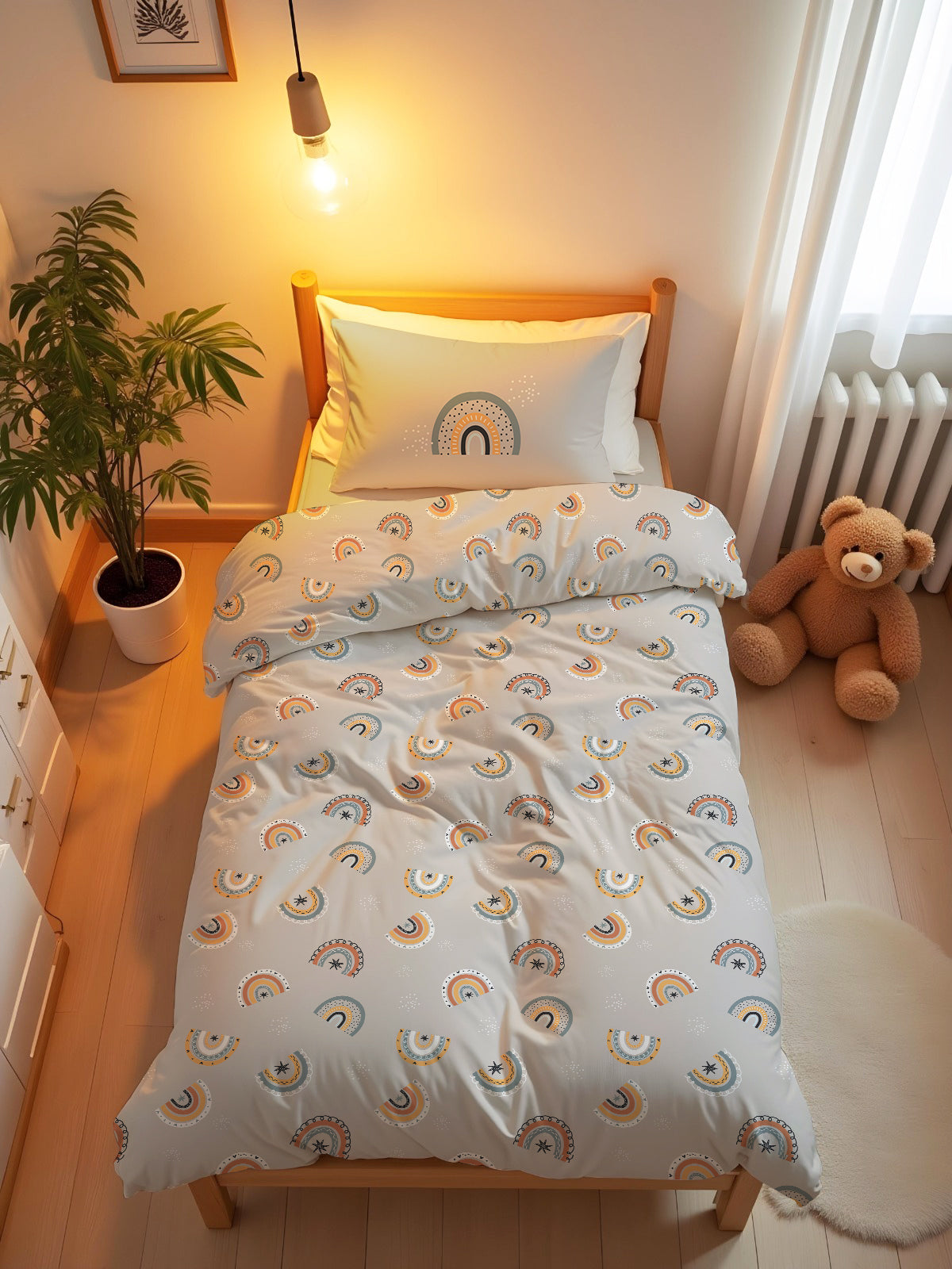 Evmila Gökkuşakları Desenli Nevresim Takım