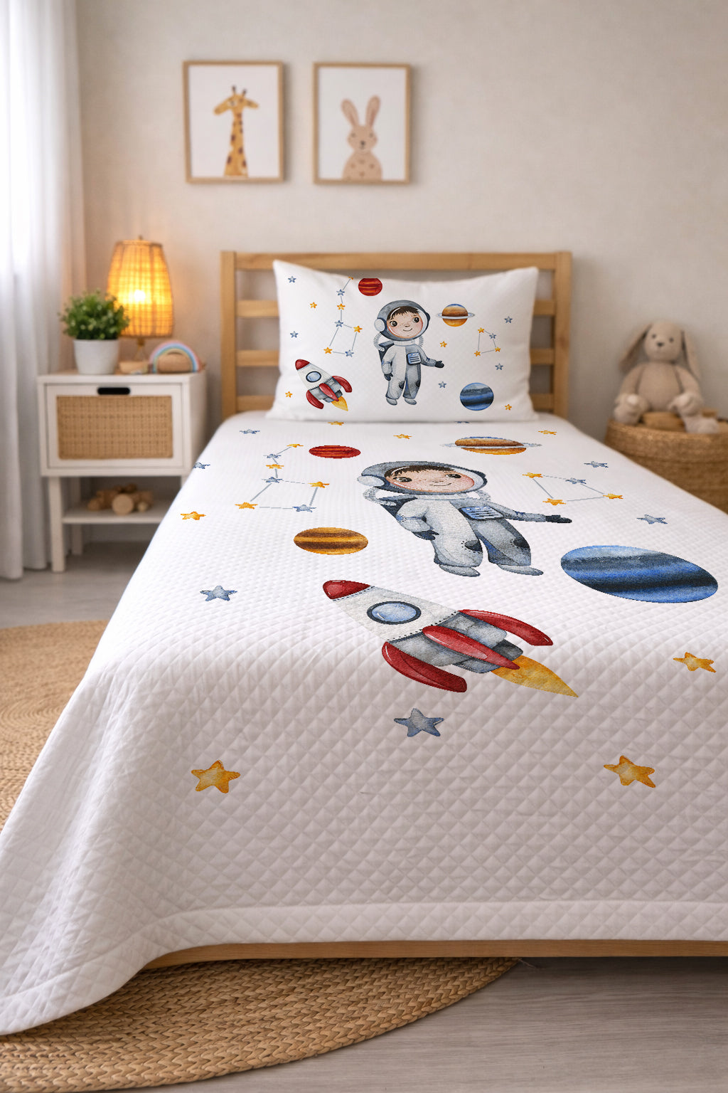 Evmila Uzay Astronot Desenli Desenli Pike