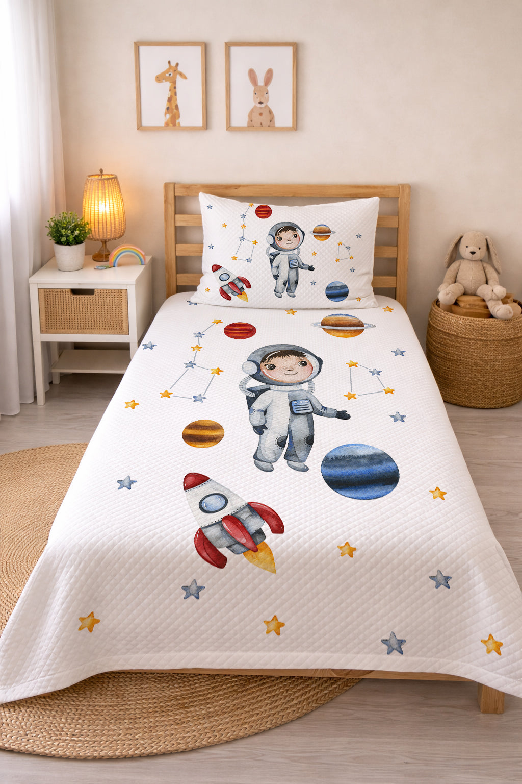 Evmila Uzay Astronot Desenli Desenli Pike