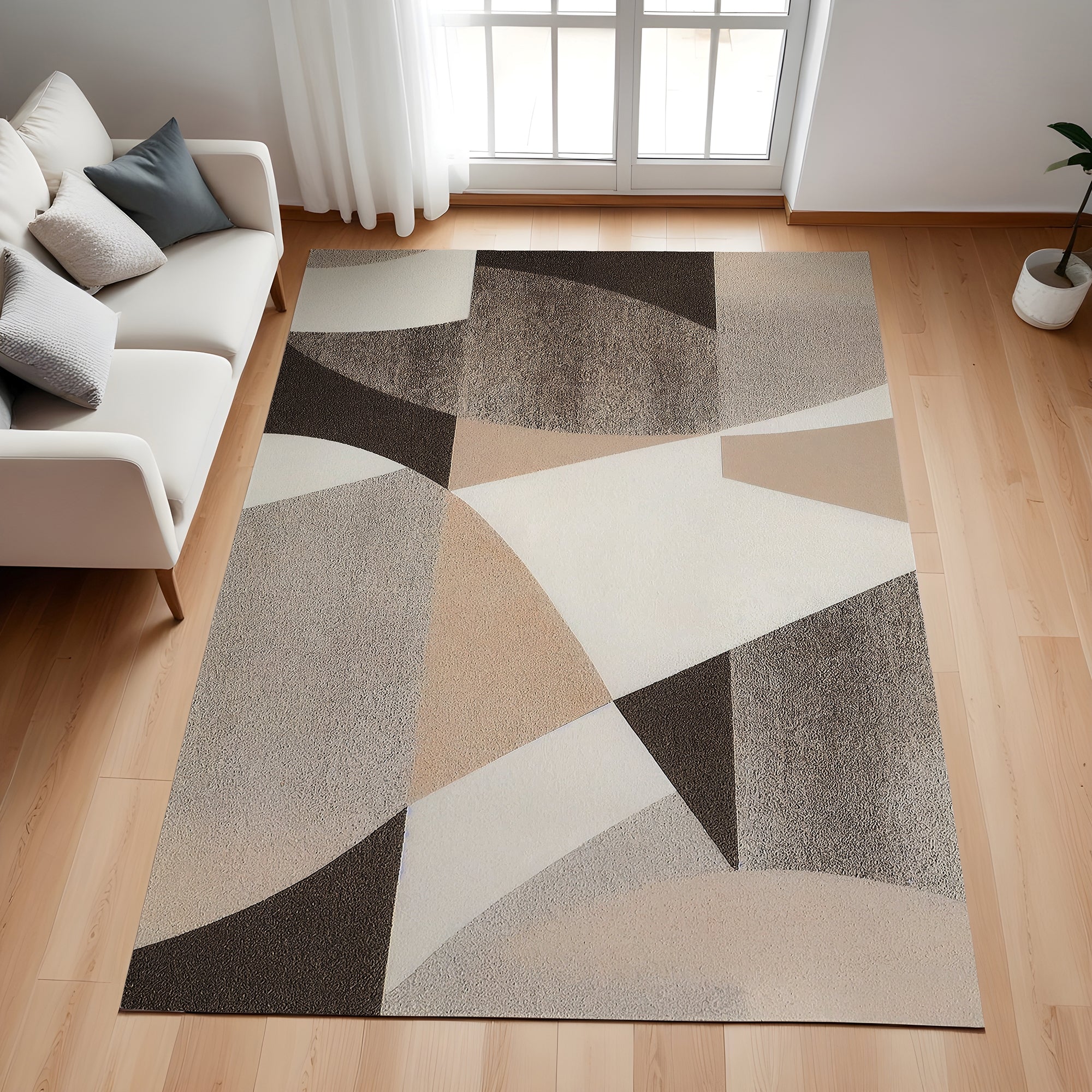 Evmila Geometrik Desenli Modern Halı