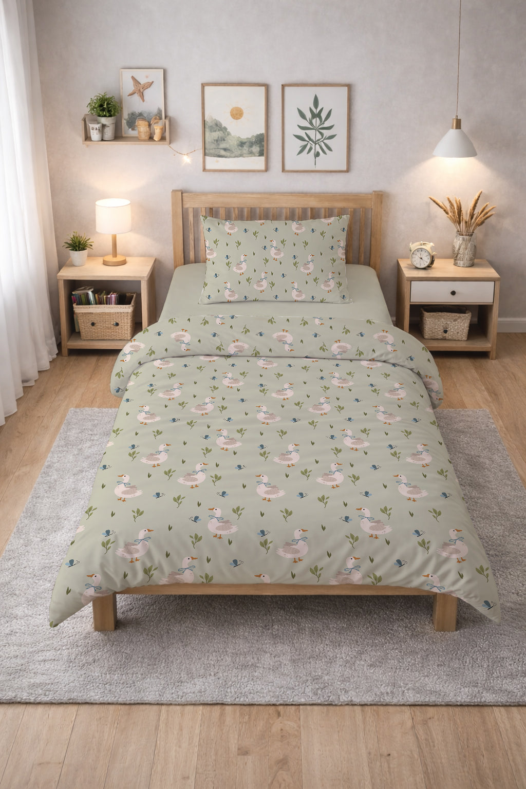Evmila Astronaut Patterned Duvet Cover Set
