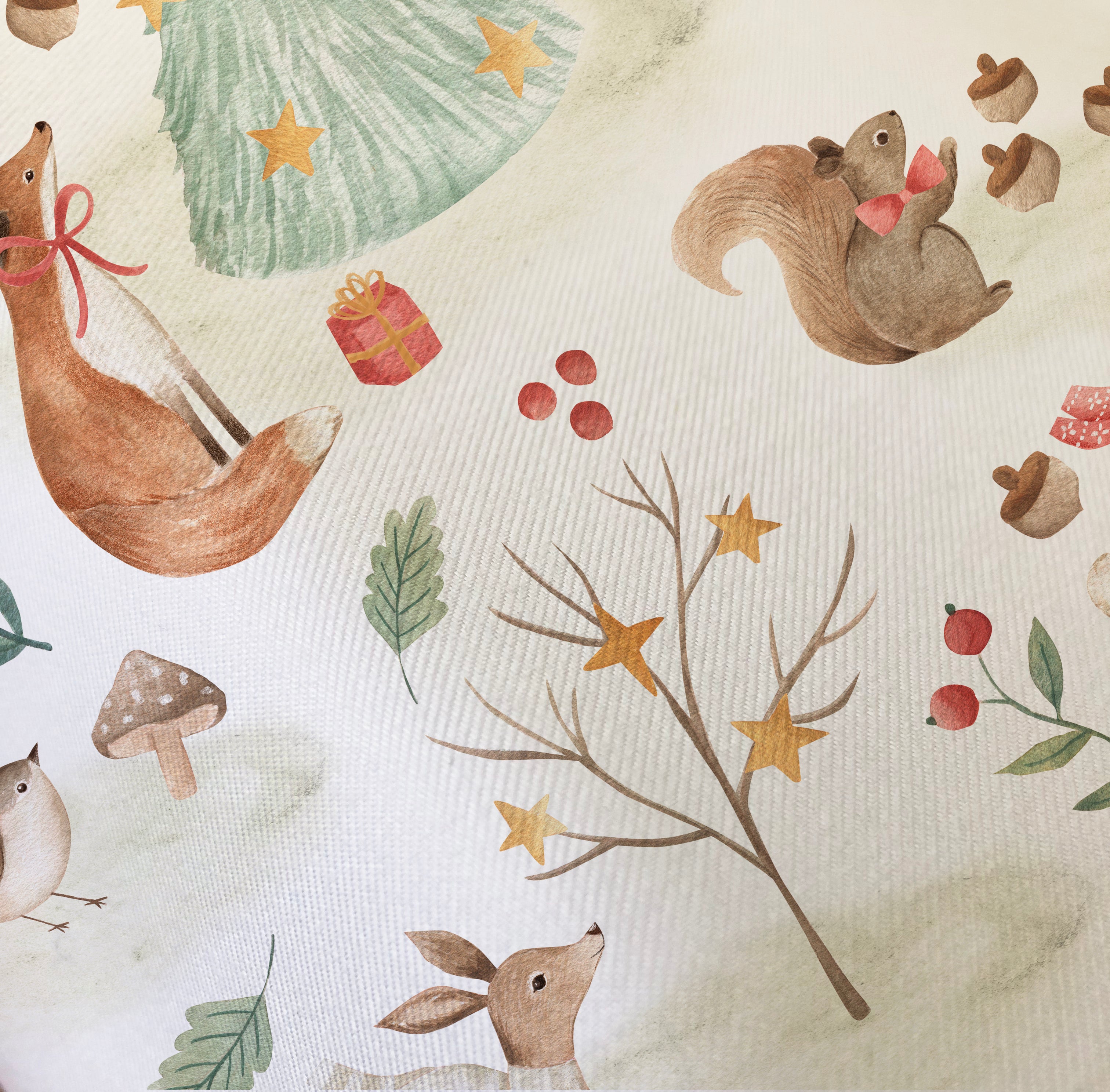 Evmila Cute Deer Patterned Elastic Sheet Pillowcase Set