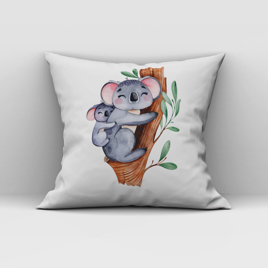 Evmila Pembe Koala Desenli Kırlent Kılıfı