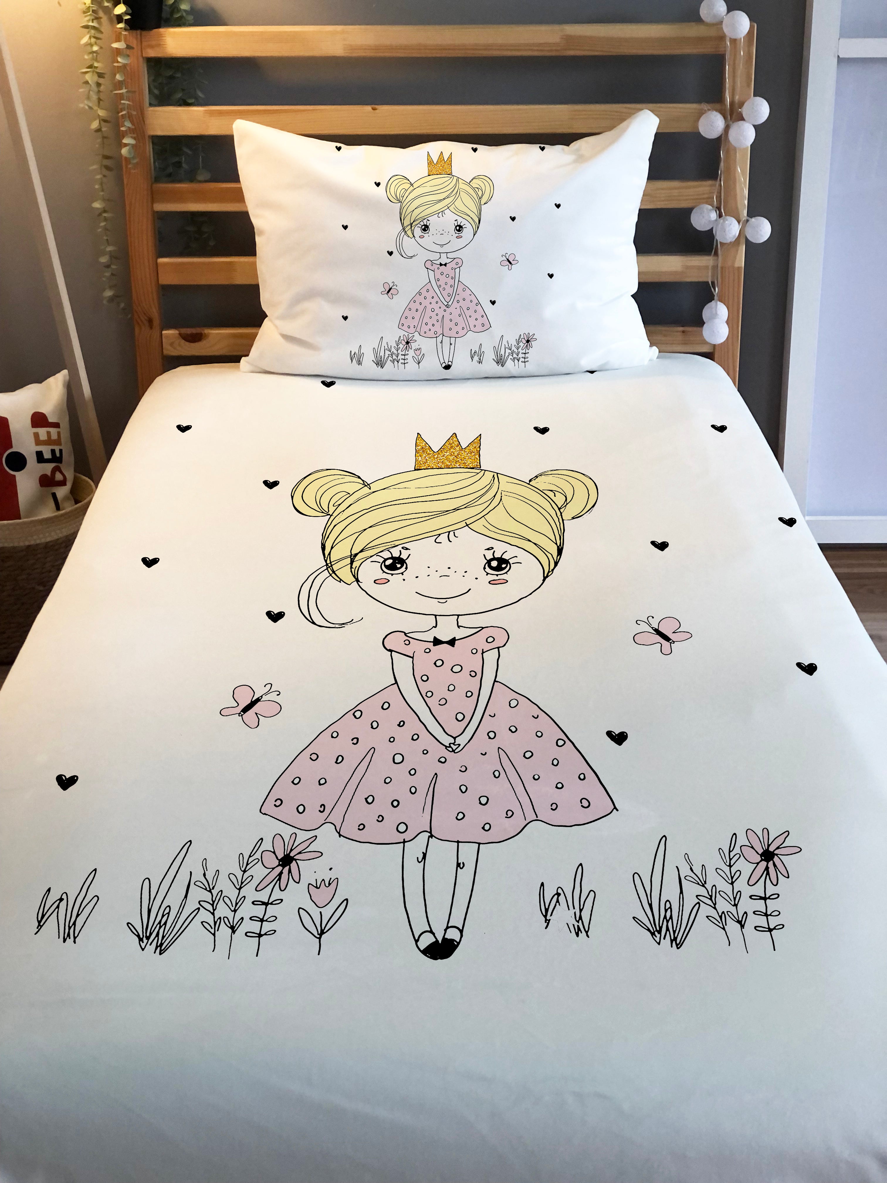 Evmila Astronaut Patterned Duvet Cover Set