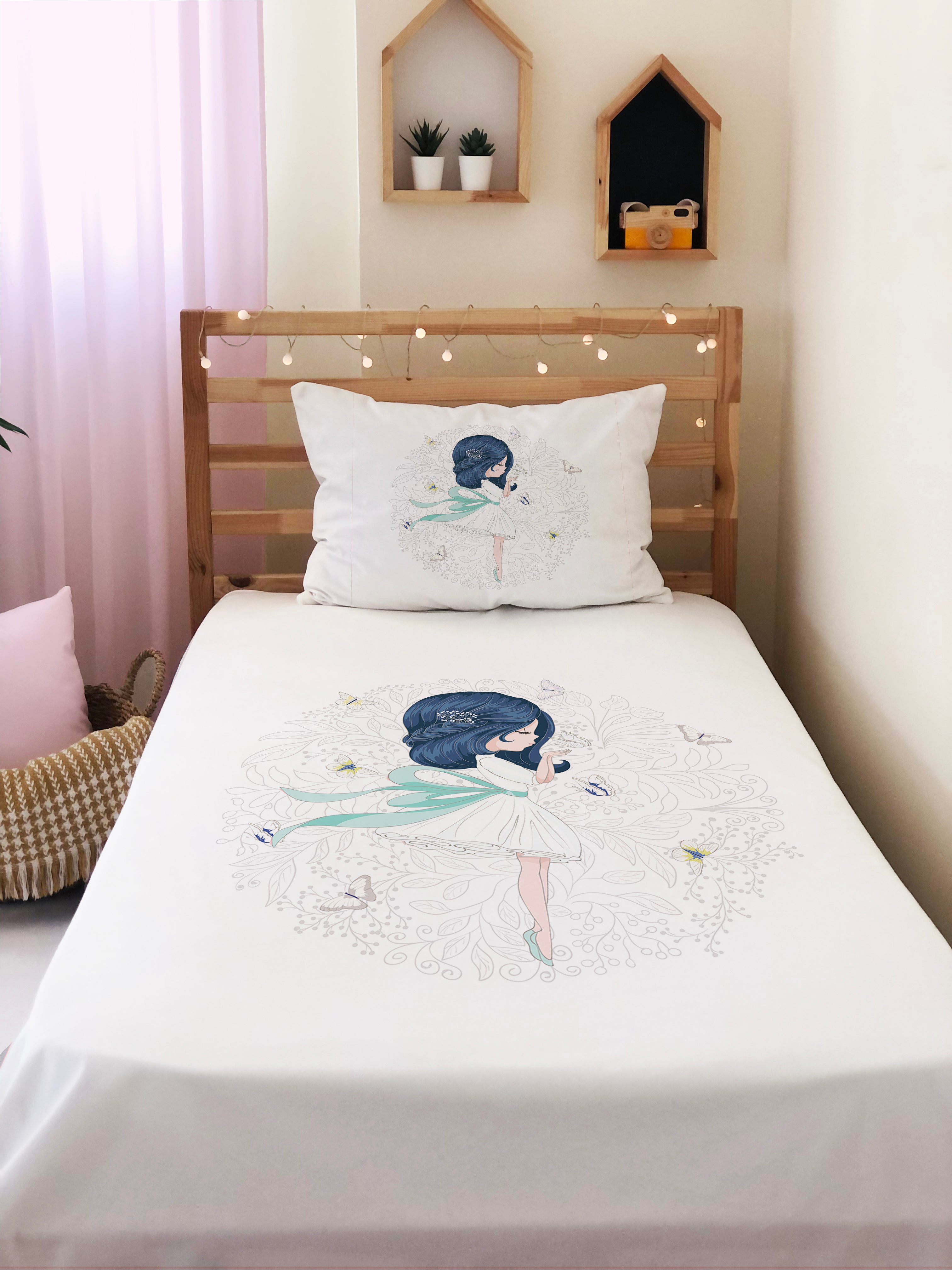 Evmila Astronaut Patterned Duvet Cover Set