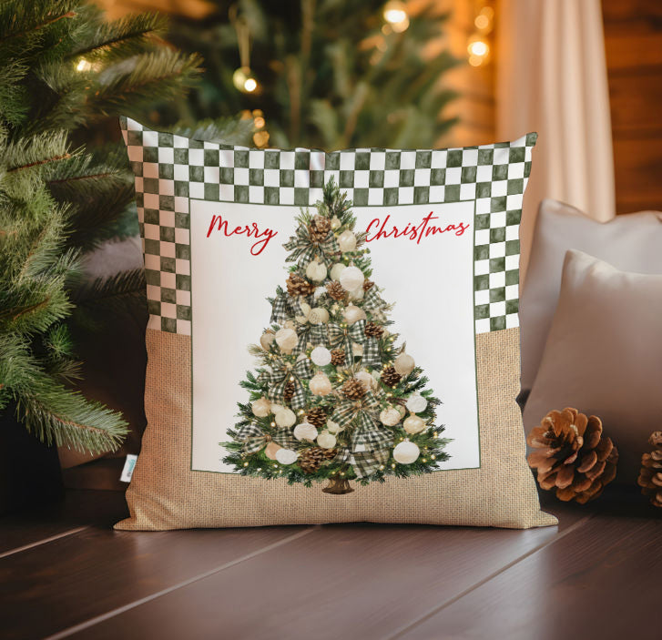 Evmila Yeni Yıl Desenli Kırlent Kılıfı