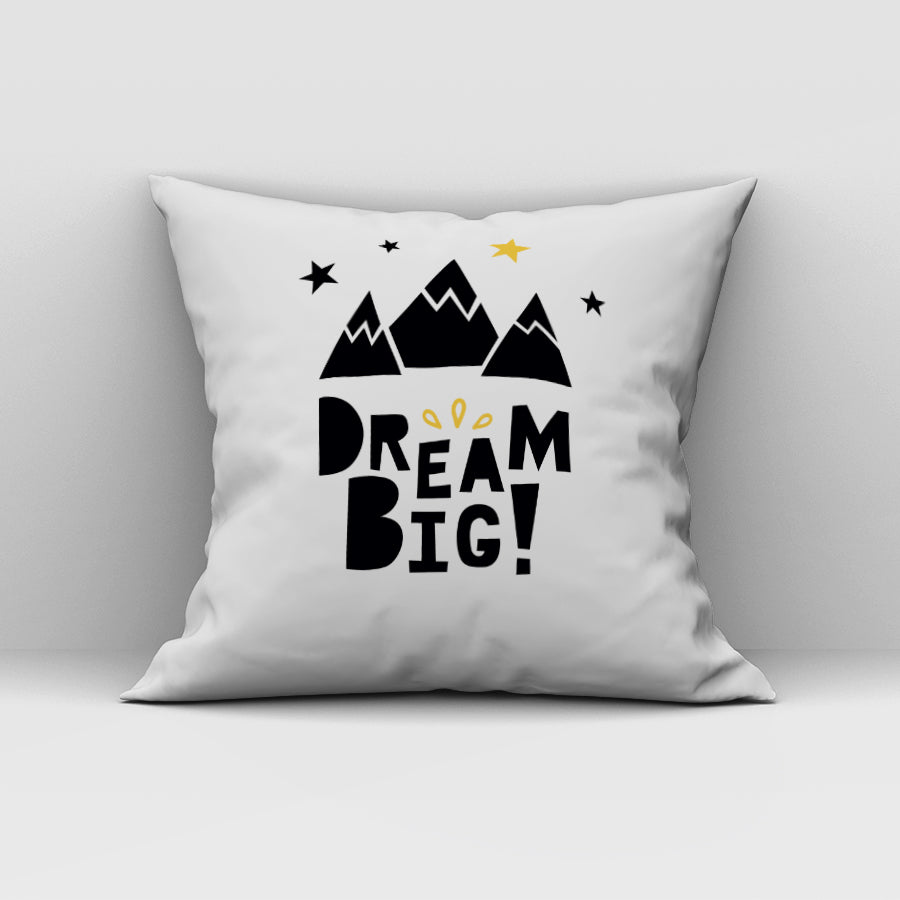 Evmila Dream Big ve Dağ Desenli Kırlent Kılıfı