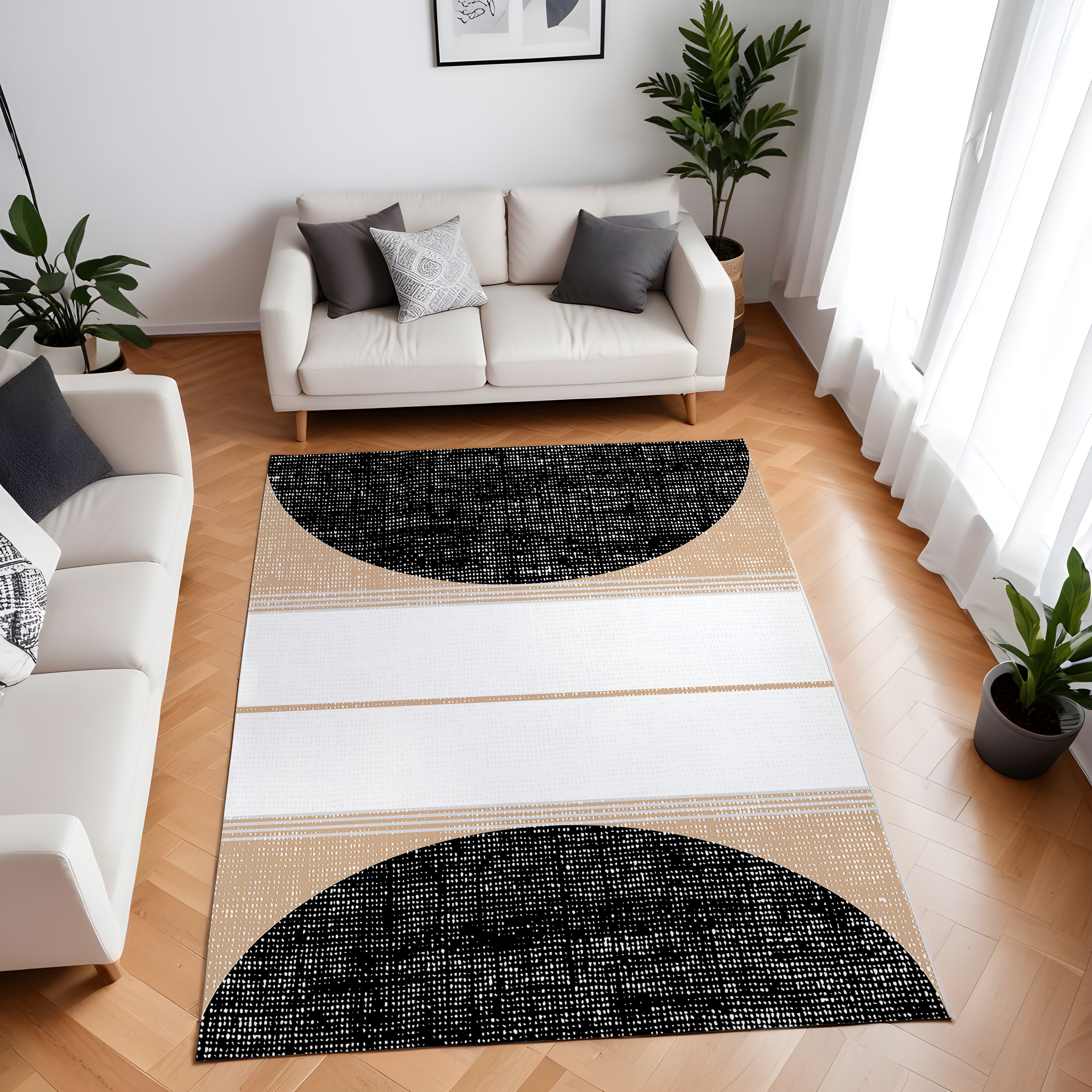 Evmila Etnik Desenli Modern Halı