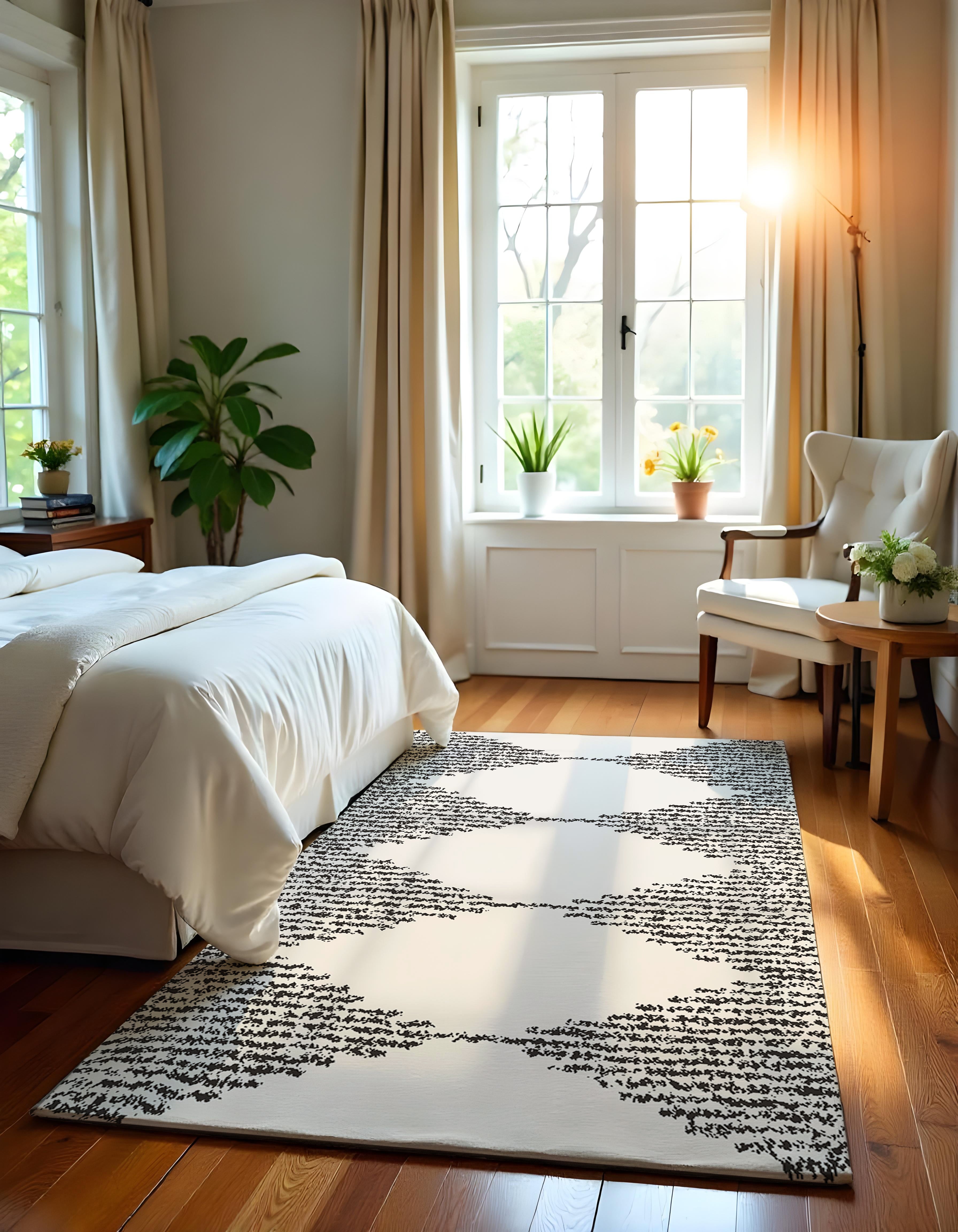 Evmila Geometrik Desenli Modern Halı