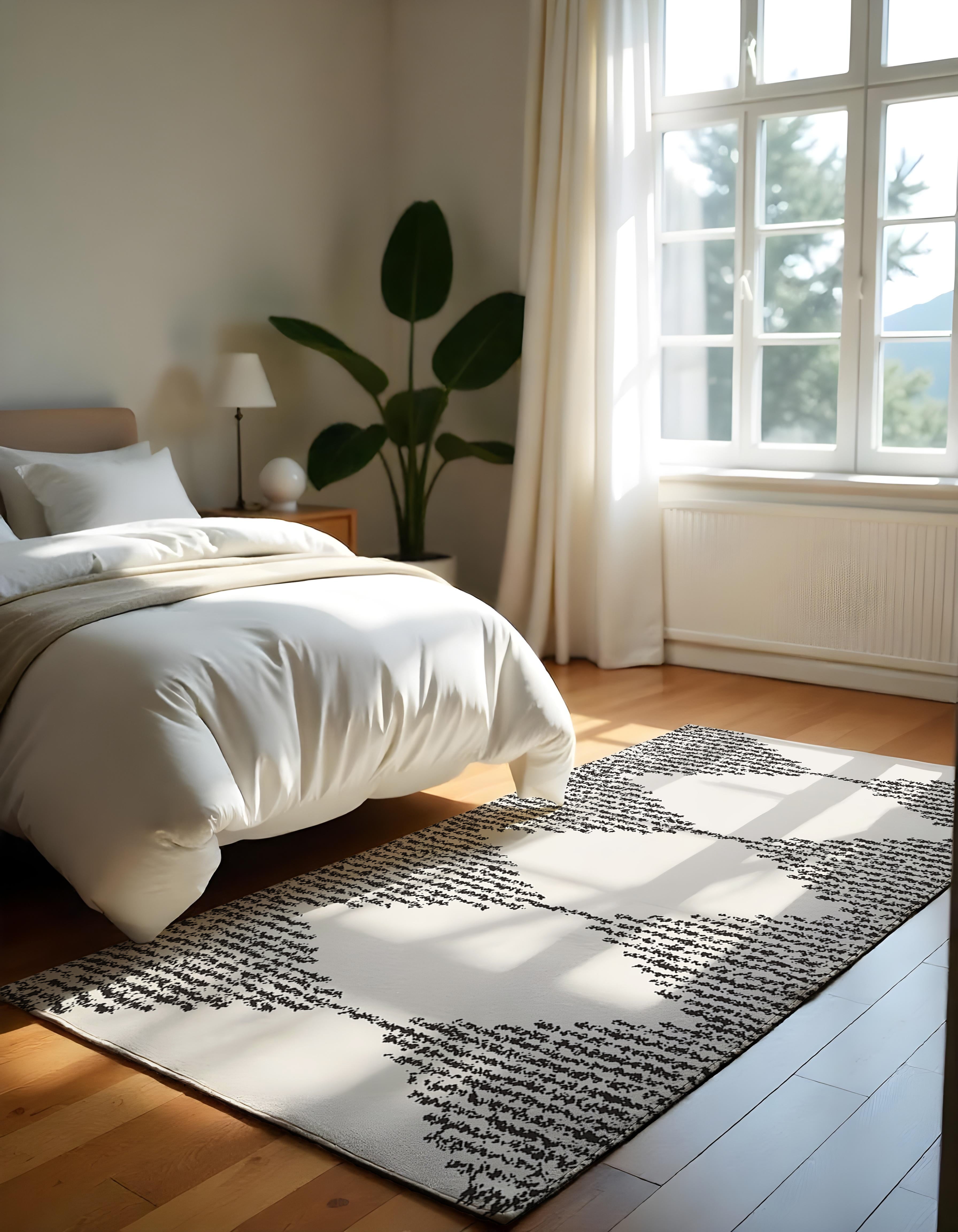 Evmila Geometrik Desenli Modern Halı