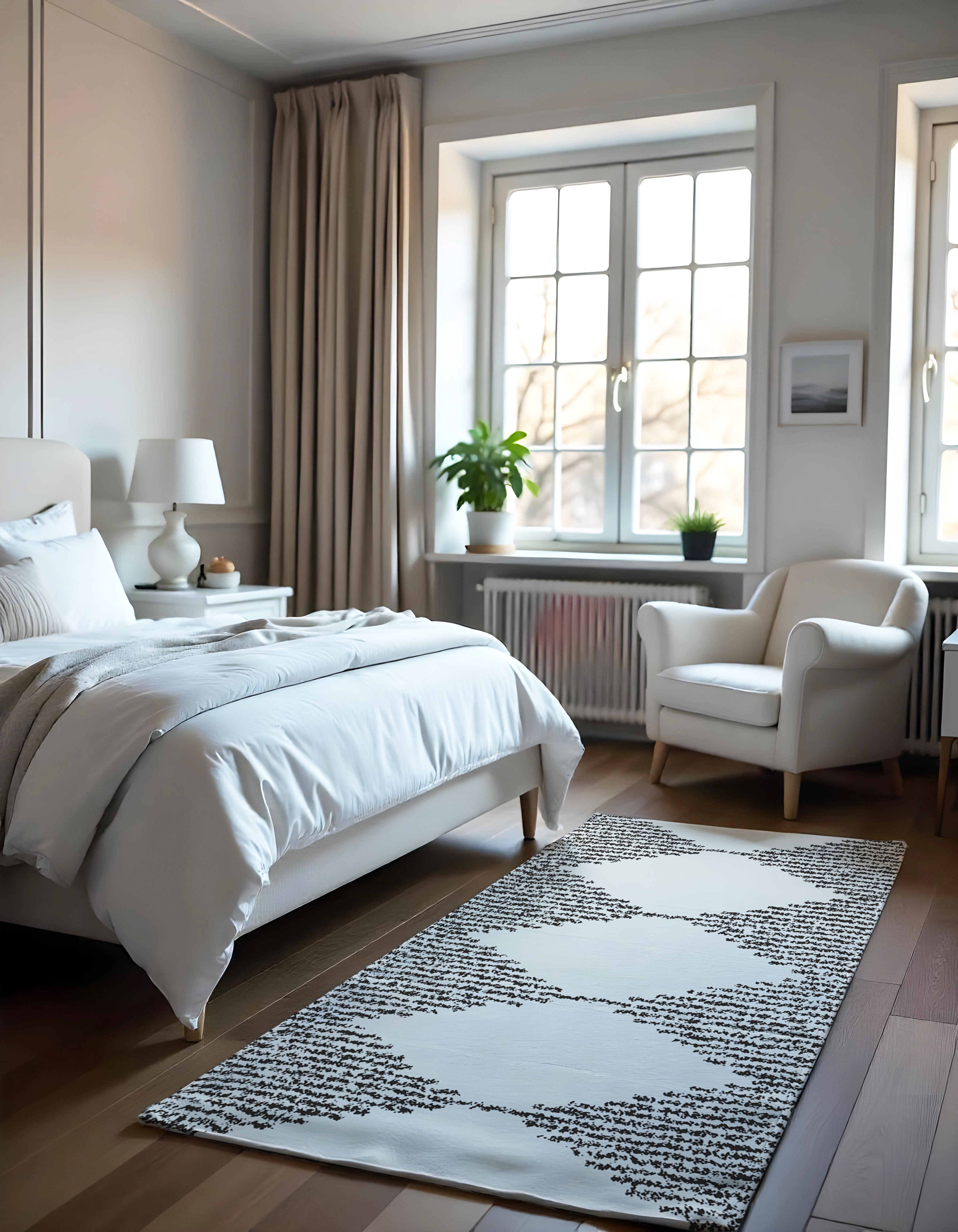 Evmila Geometrik Desenli Modern Halı
