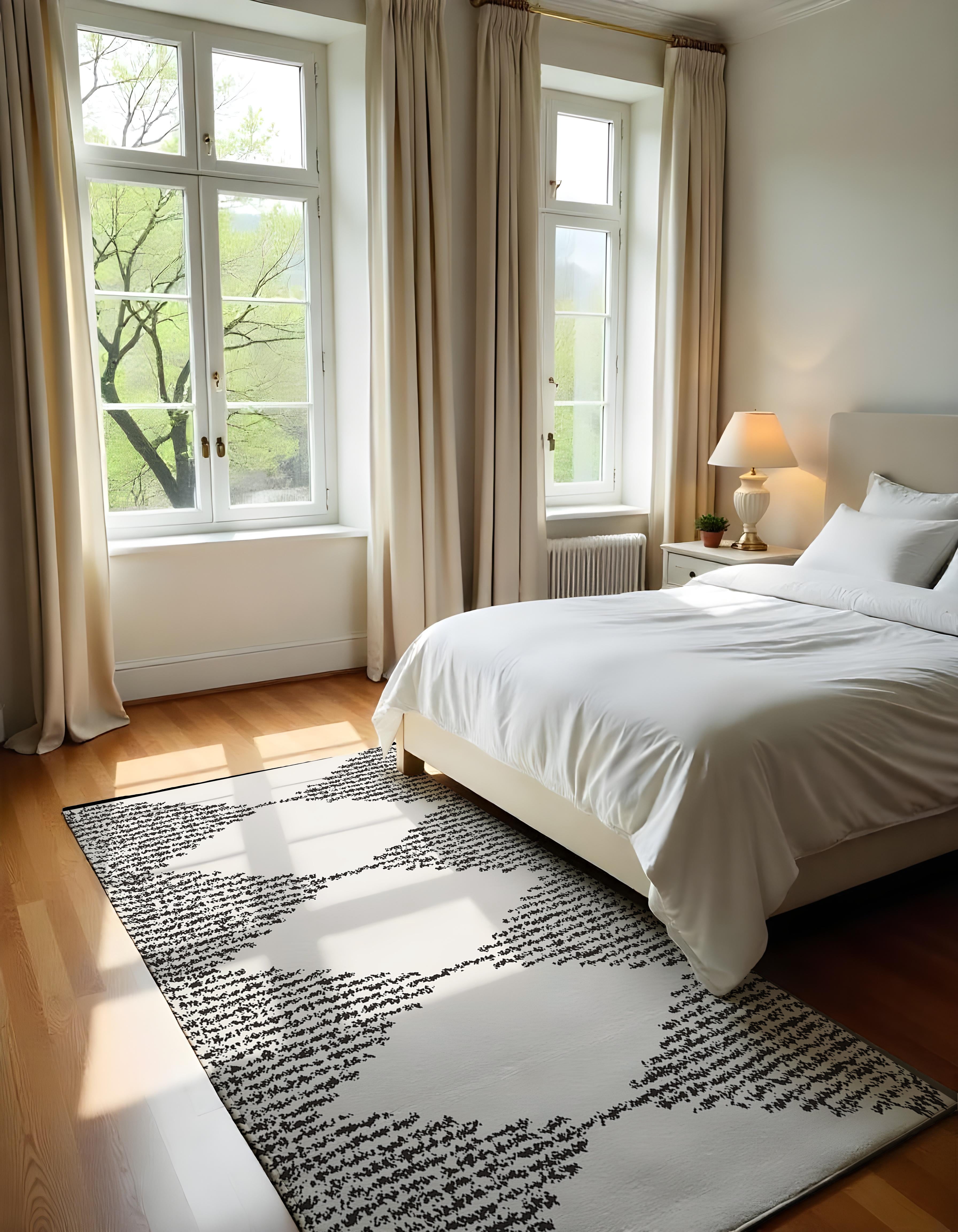Evmila Geometrik Desenli Modern Halı