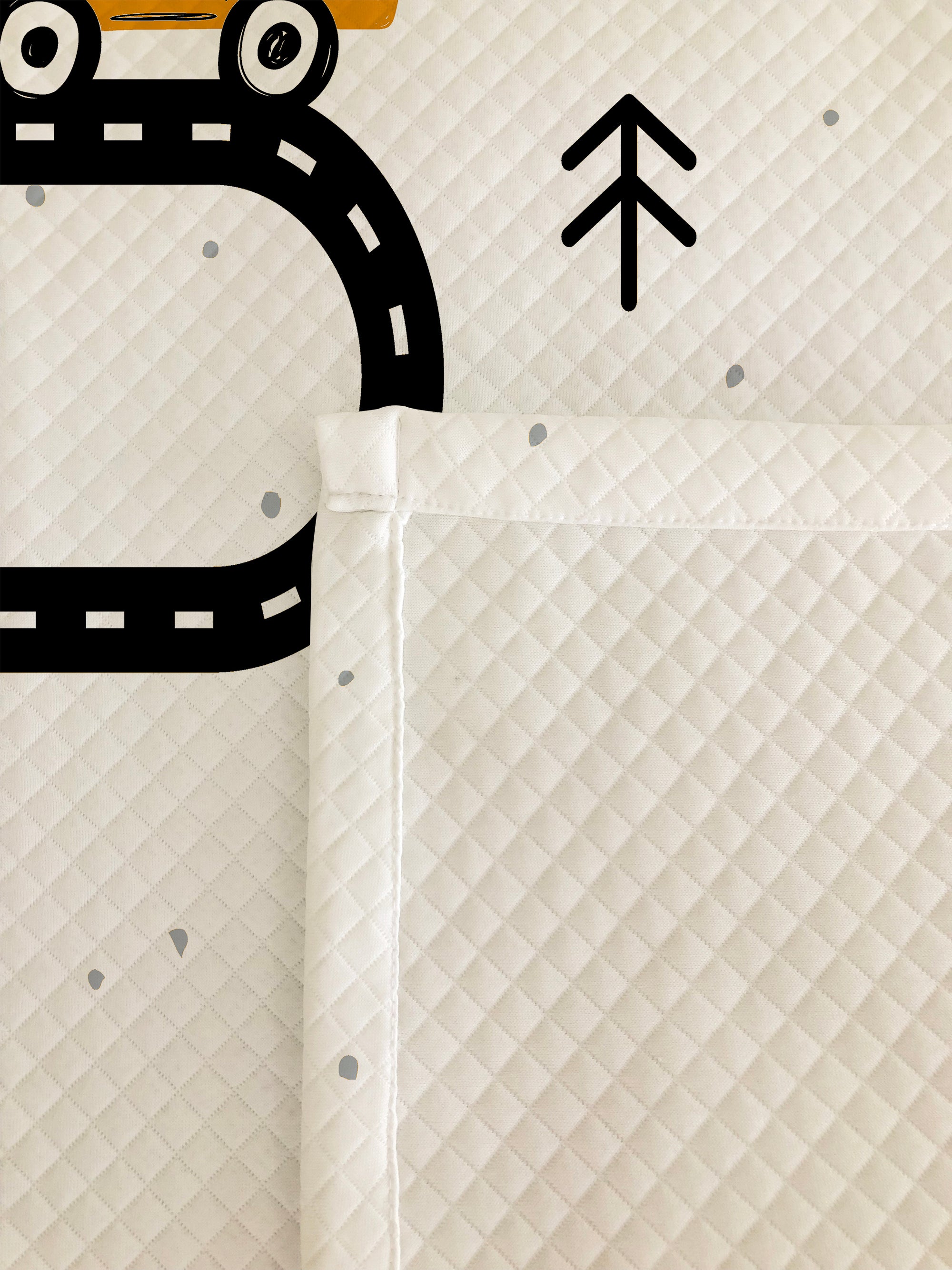 Evmila İş Makineli Yol  Desenli Pike