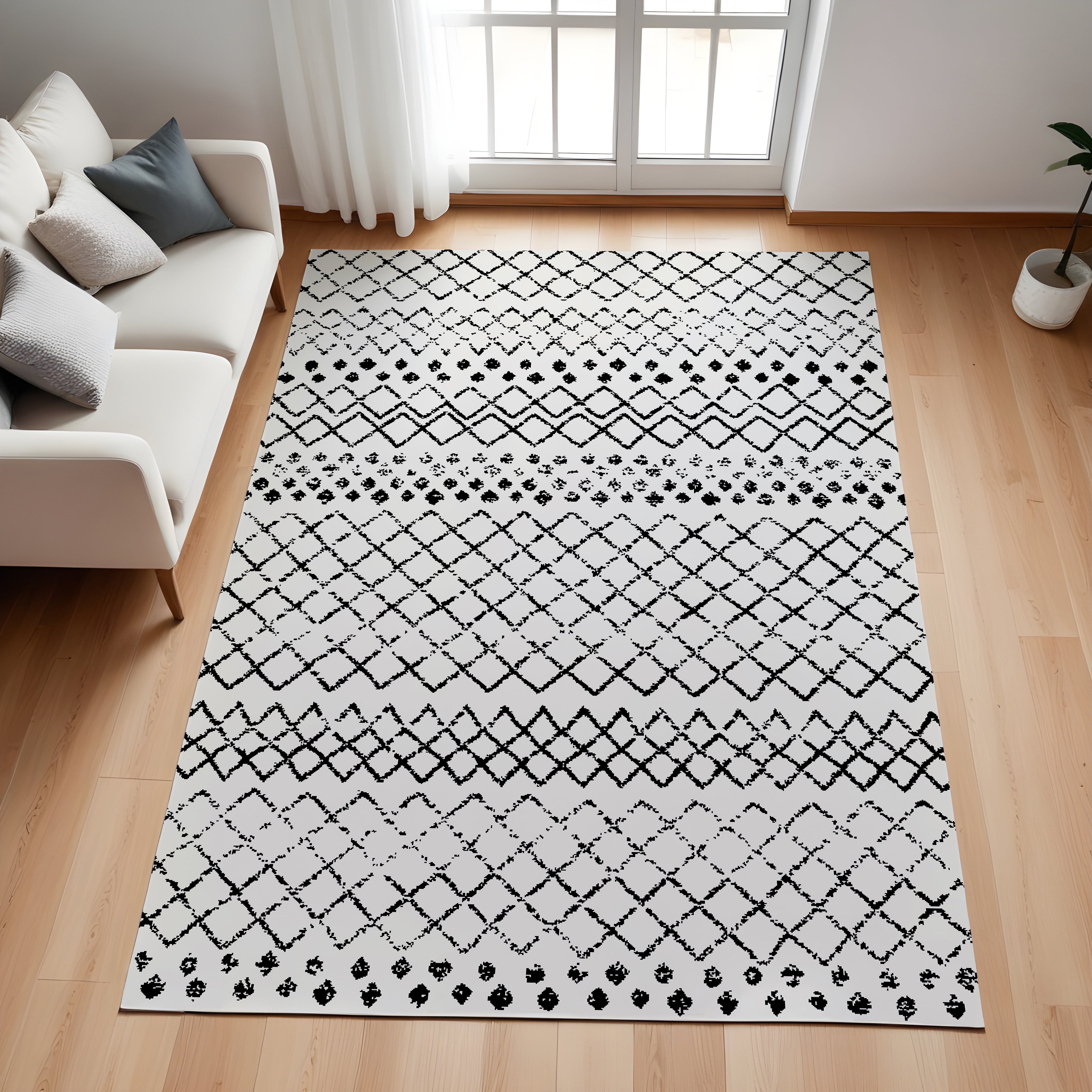 Evmila Etnik Desenli Modern Halı