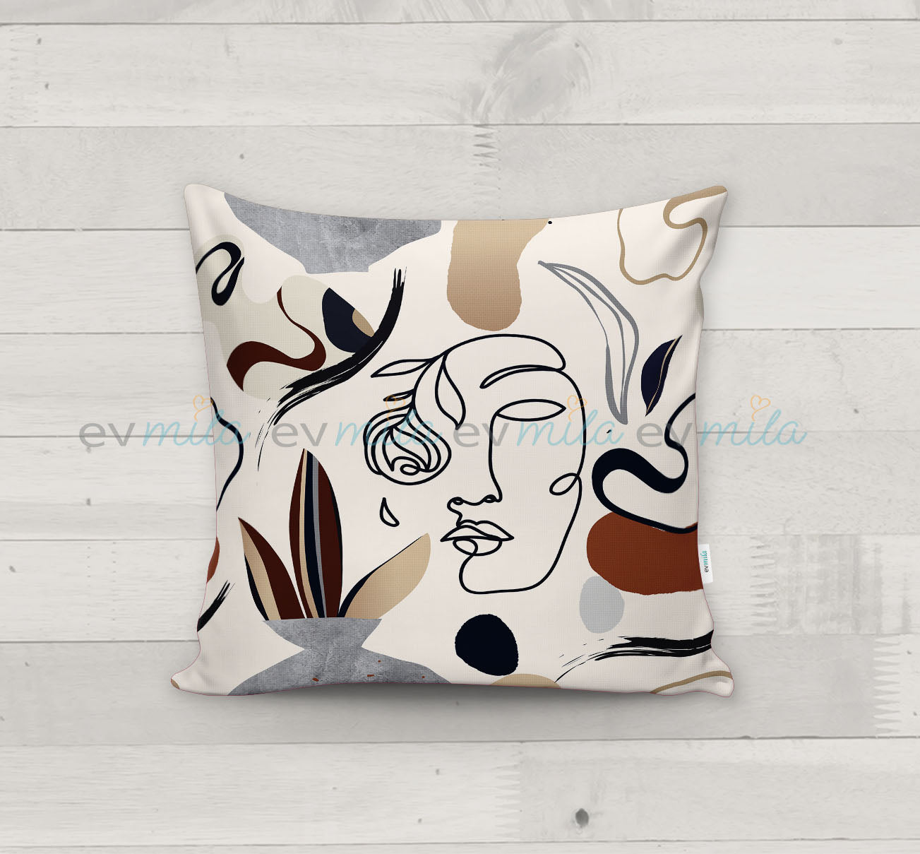Evmila Autumn Patterned Cushion Cover