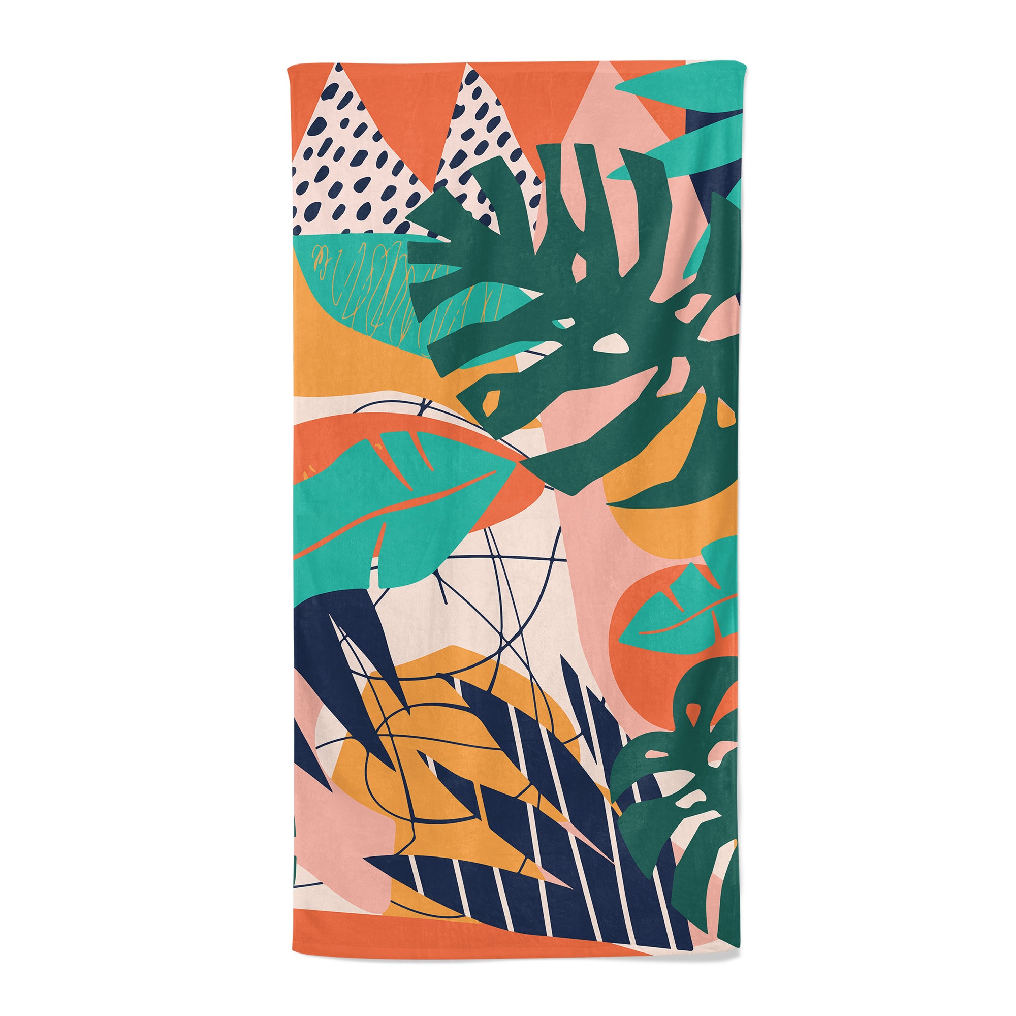 Evmila Tropical Desenli Plaj Havlusu Model
