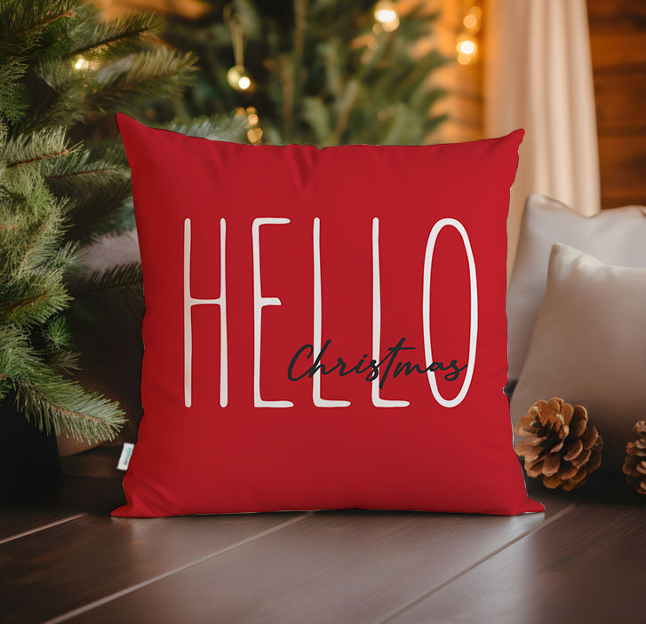 Evmila Yeni Yıl Desenli Kırlent Kılıfı