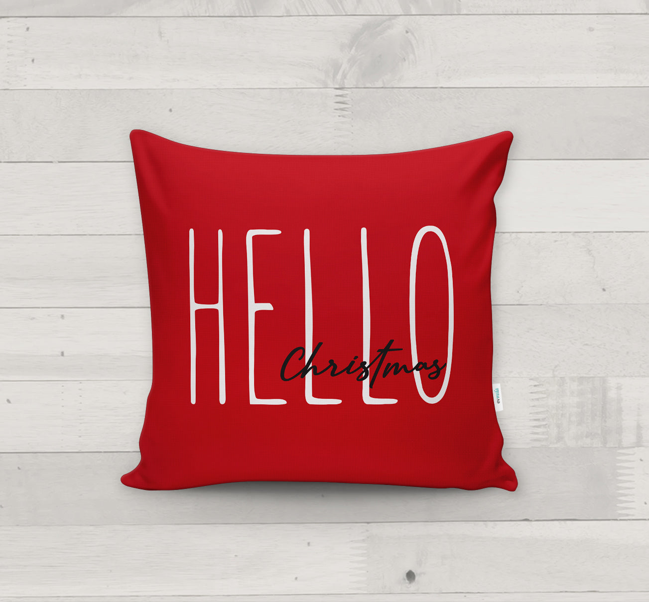 Evmila Yeni Yıl Desenli Kırlent Kılıfı