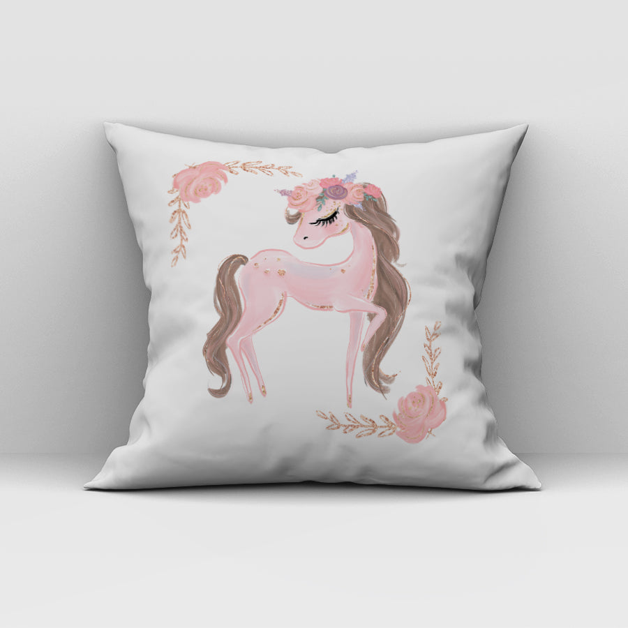Evmila Unicorn Desenli Kırlent Kılıfı