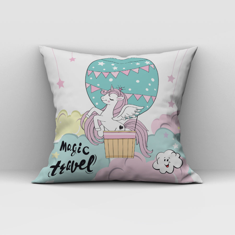 Evmila Unicorn Desenli Kırlent Kılıfı