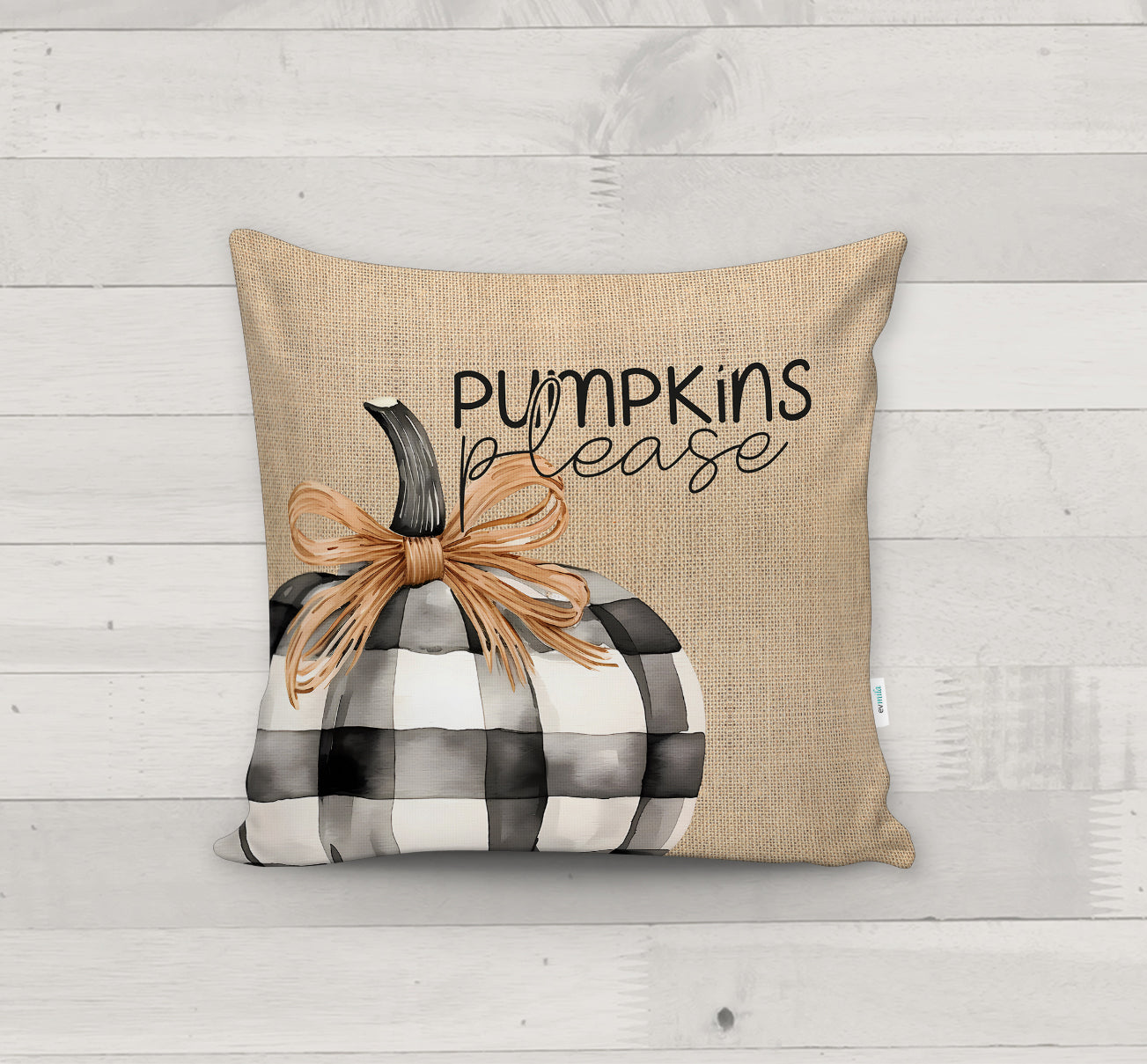 Evmila Autumn Patterned Cushion Cover
