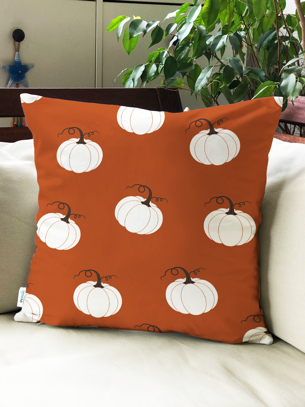 Evmila Autumn Patterned Cushion Cover
