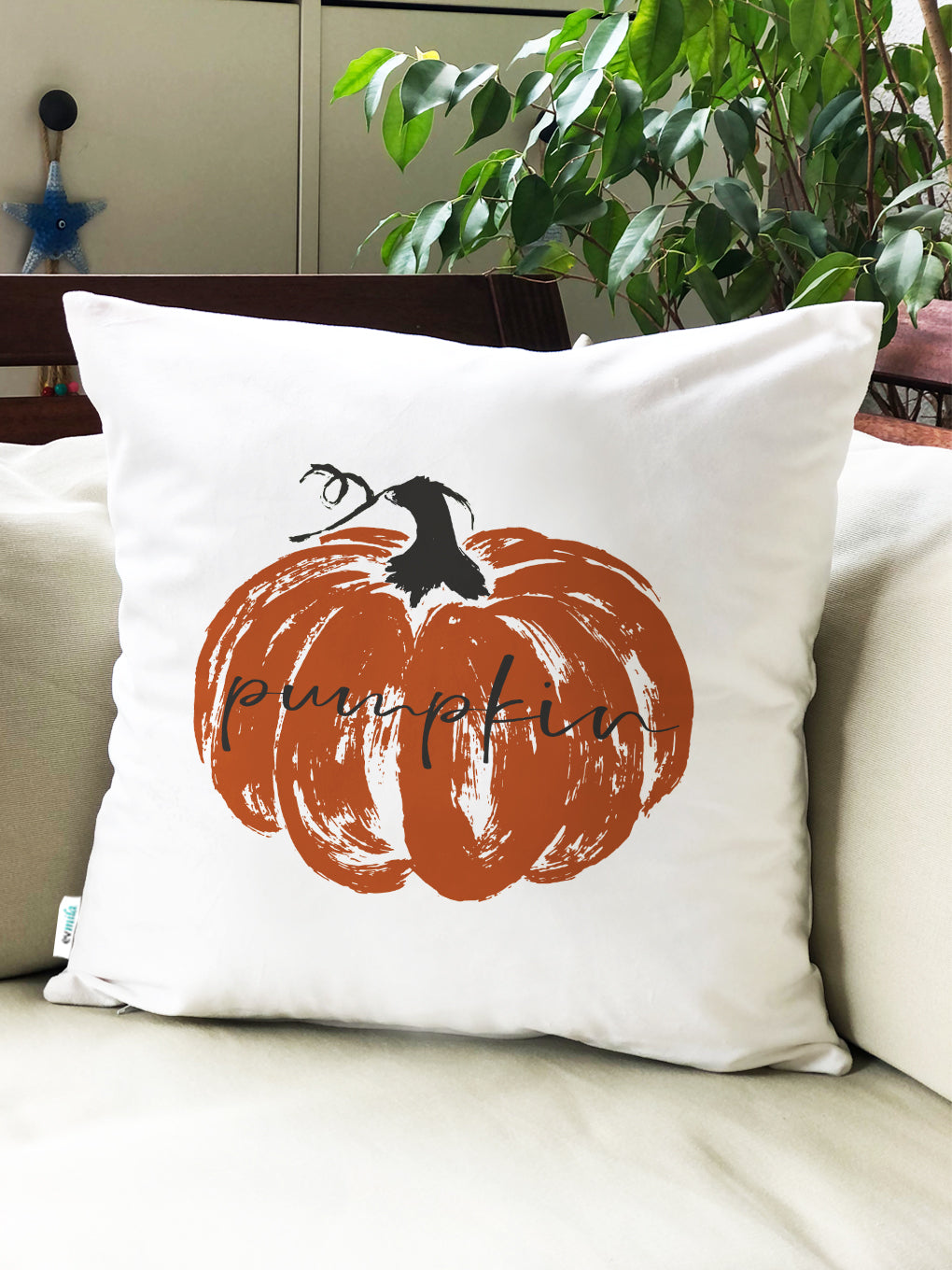 Evmila Autumn Patterned Cushion Cover