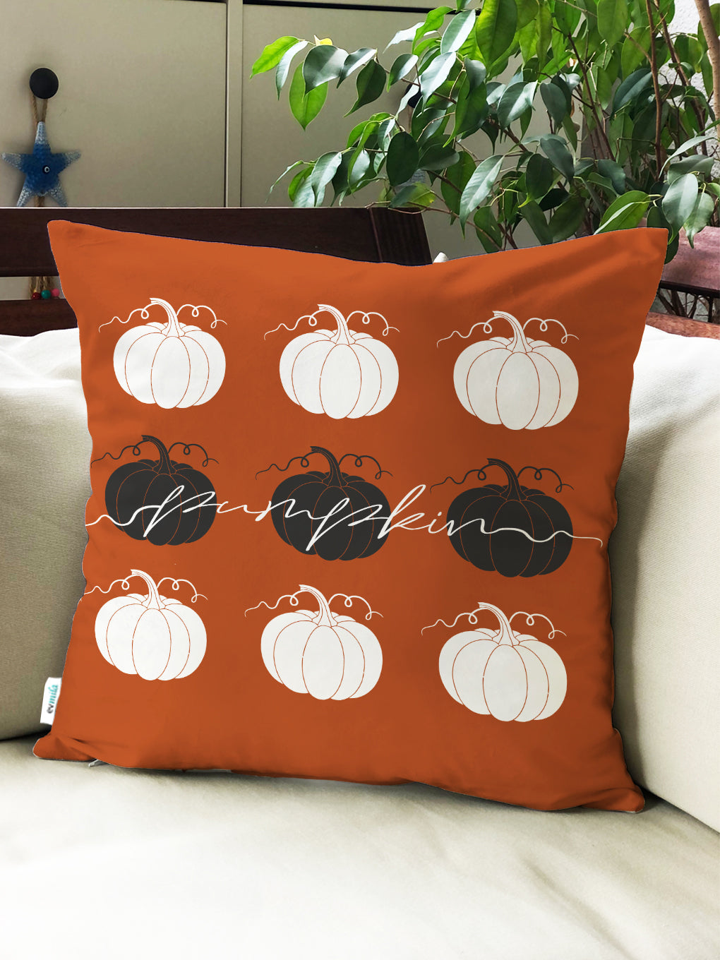 Evmila Autumn Patterned Cushion Cover