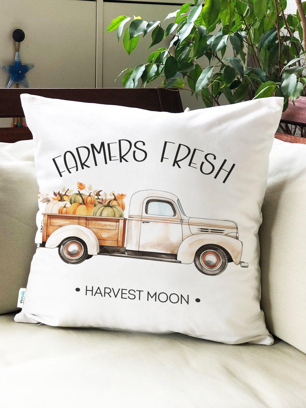 Evmila Autumn Patterned Cushion Cover