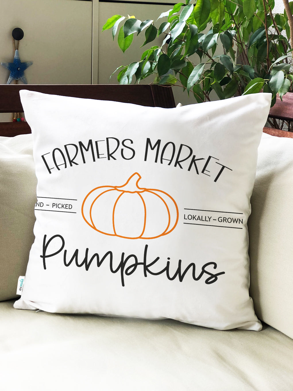 Evmila Autumn Patterned Cushion Cover