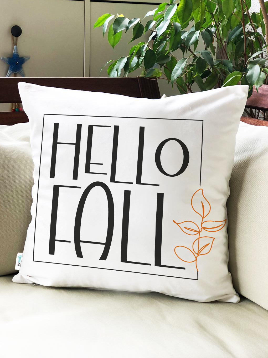 Evmila Autumn Patterned Cushion Cover