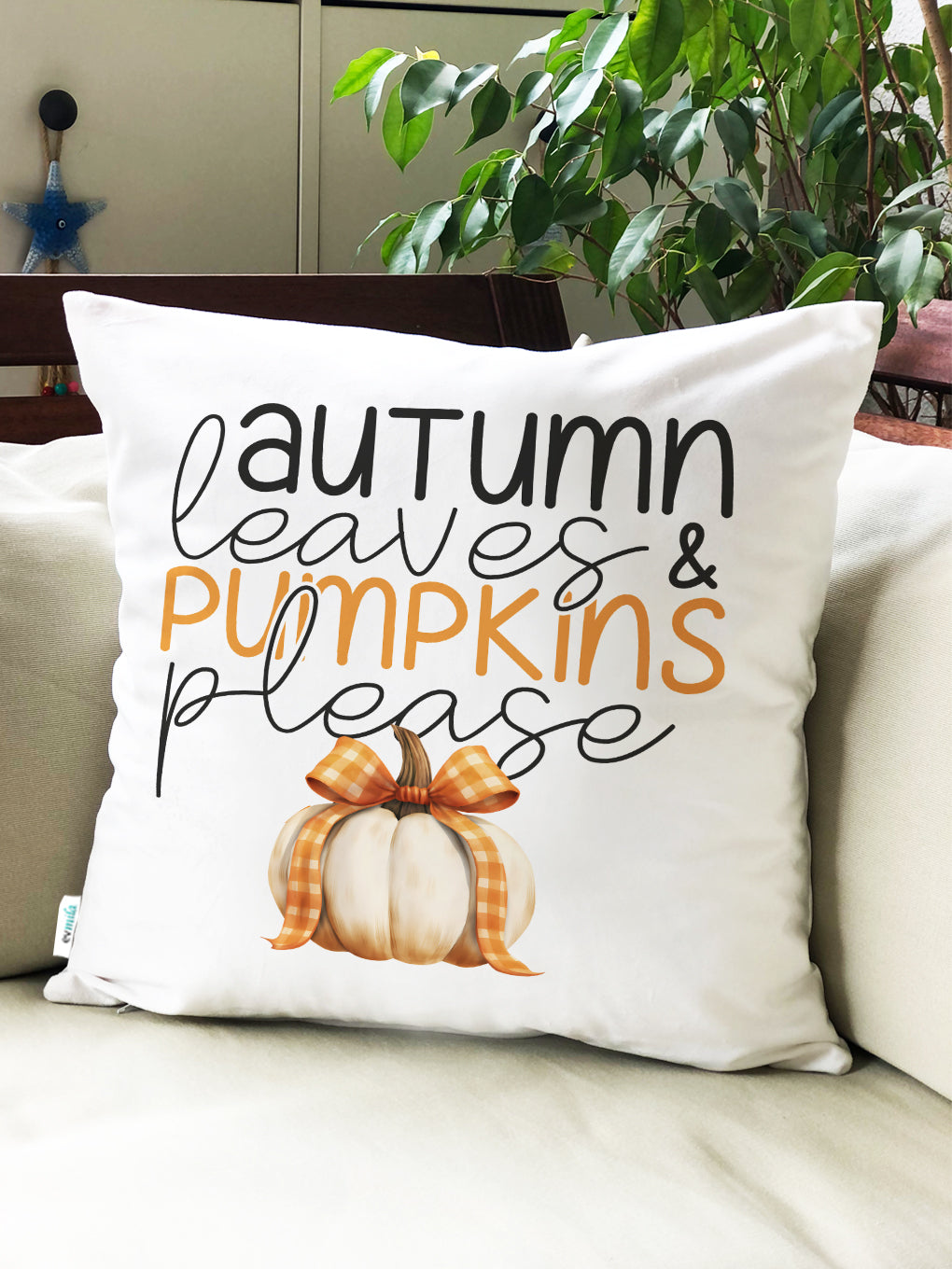 Evmila Autumn Patterned Cushion Cover