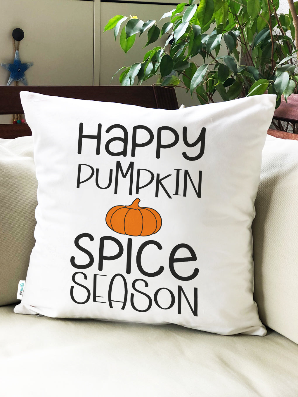 Evmila Autumn Patterned Cushion Cover