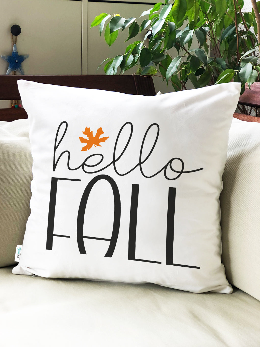 Evmila Autumn Patterned Cushion Cover