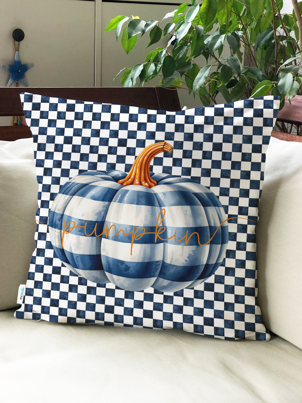 Evmila Autumn Patterned Cushion Cover