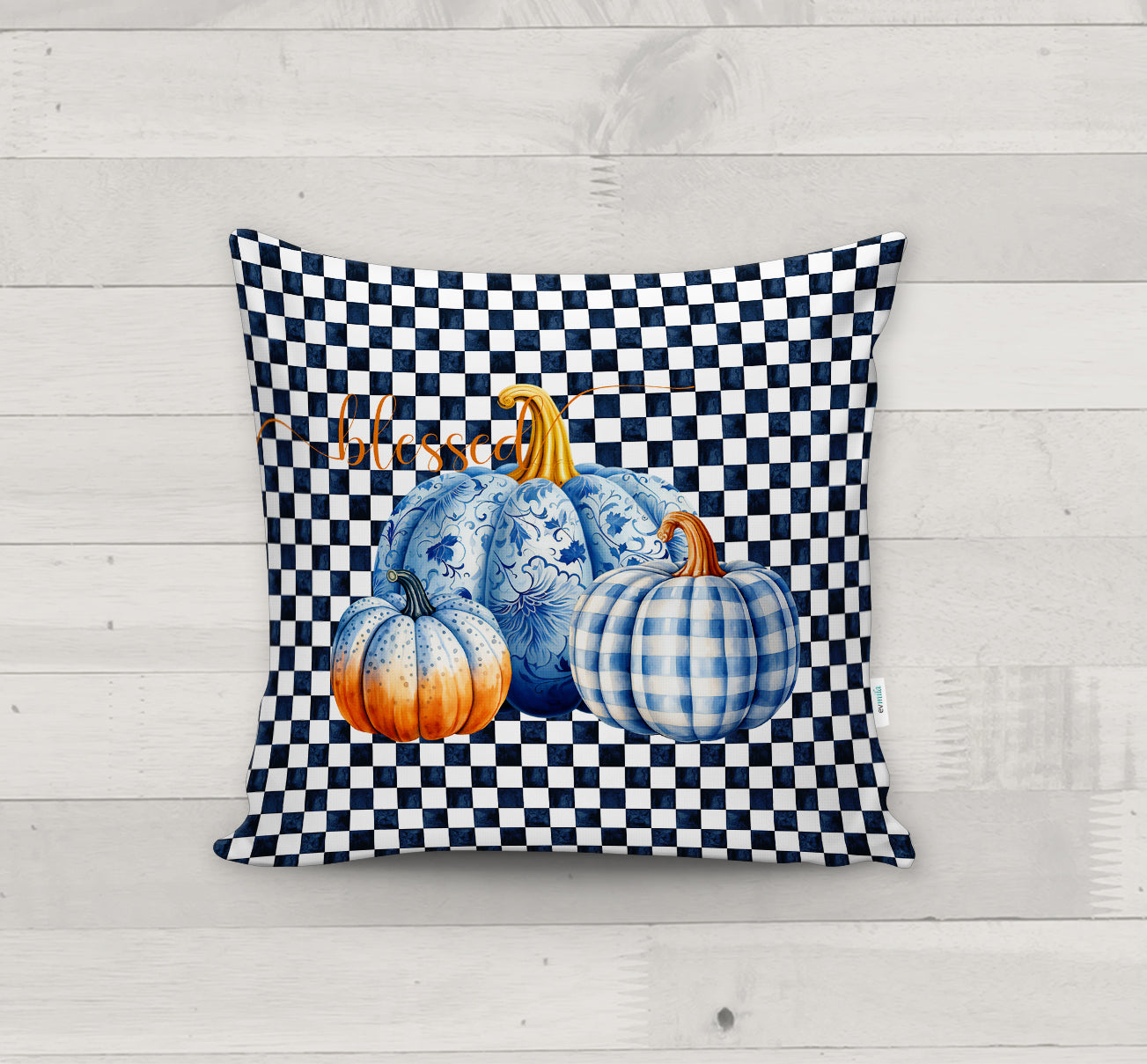 Evmila Autumn Patterned Cushion Cover